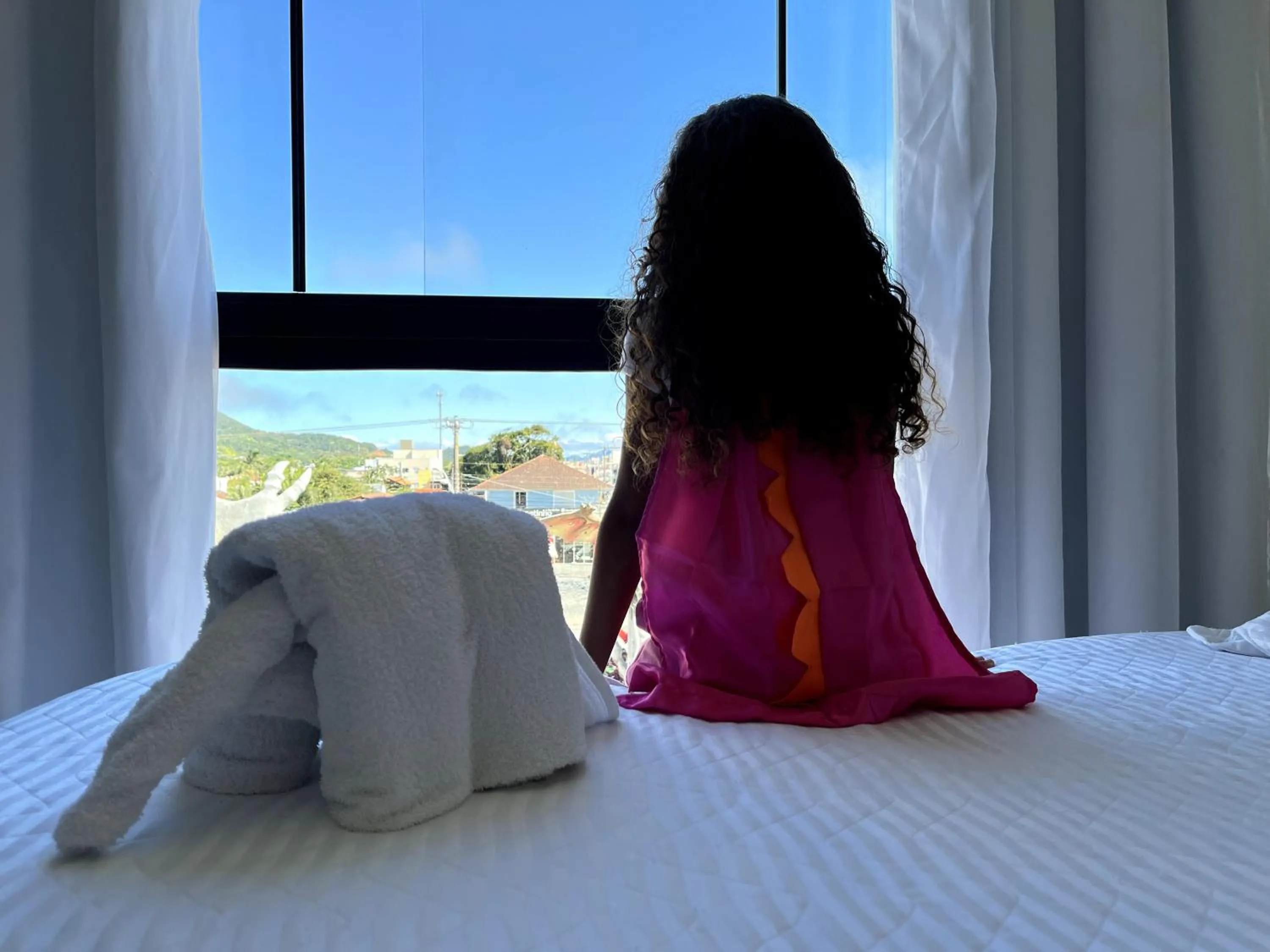 Bed in Hotel Recanto dos Dinossauros