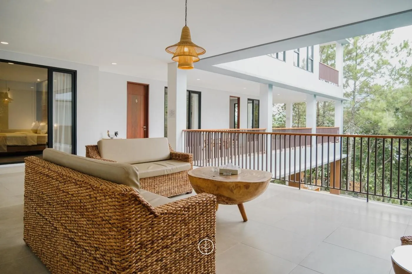 Balcony/Terrace in Atsuka Hill View Villa 8 bedrooms with a private heated swimming pool