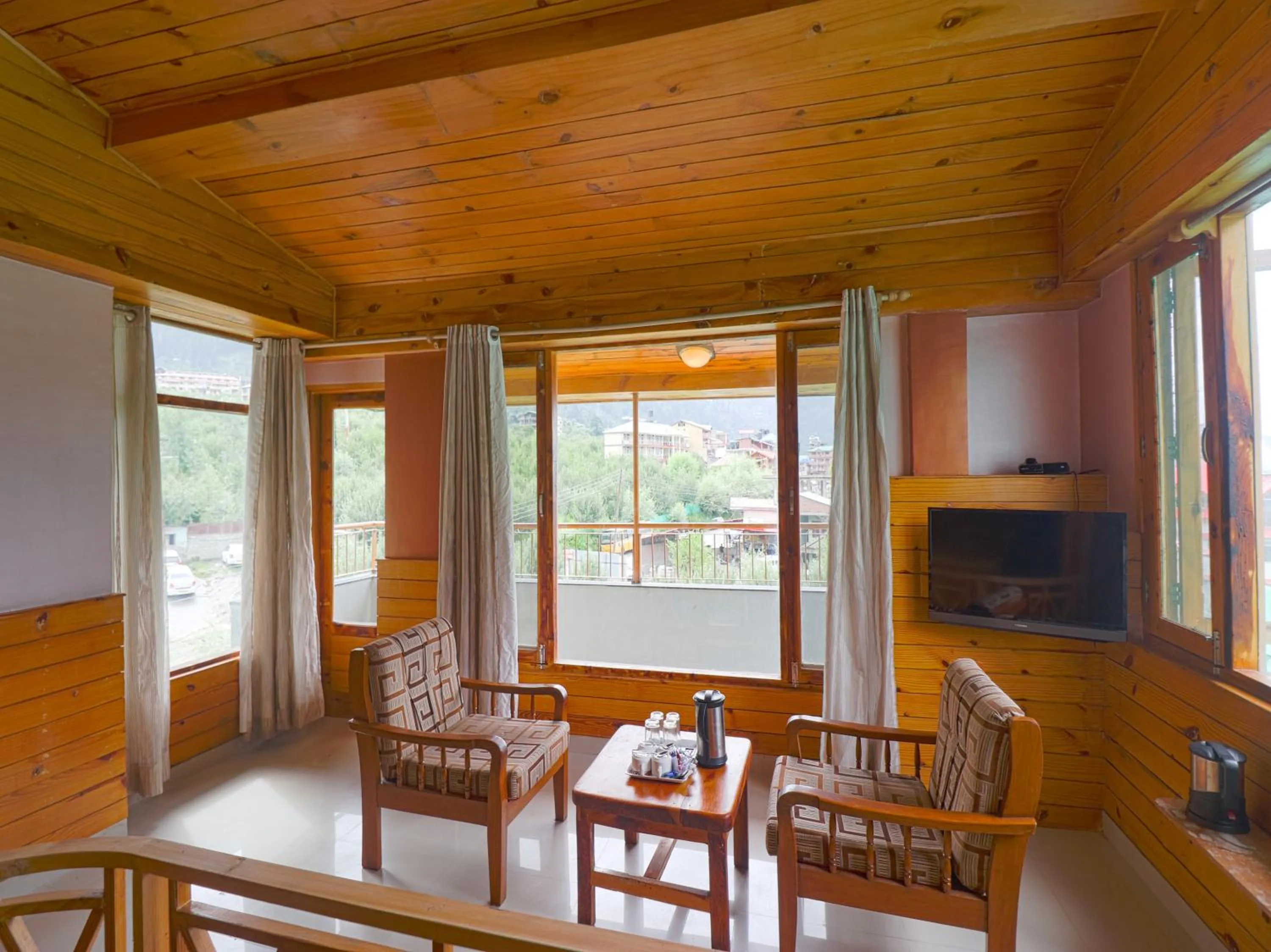Living room in The Byke Neelkanth Manali
