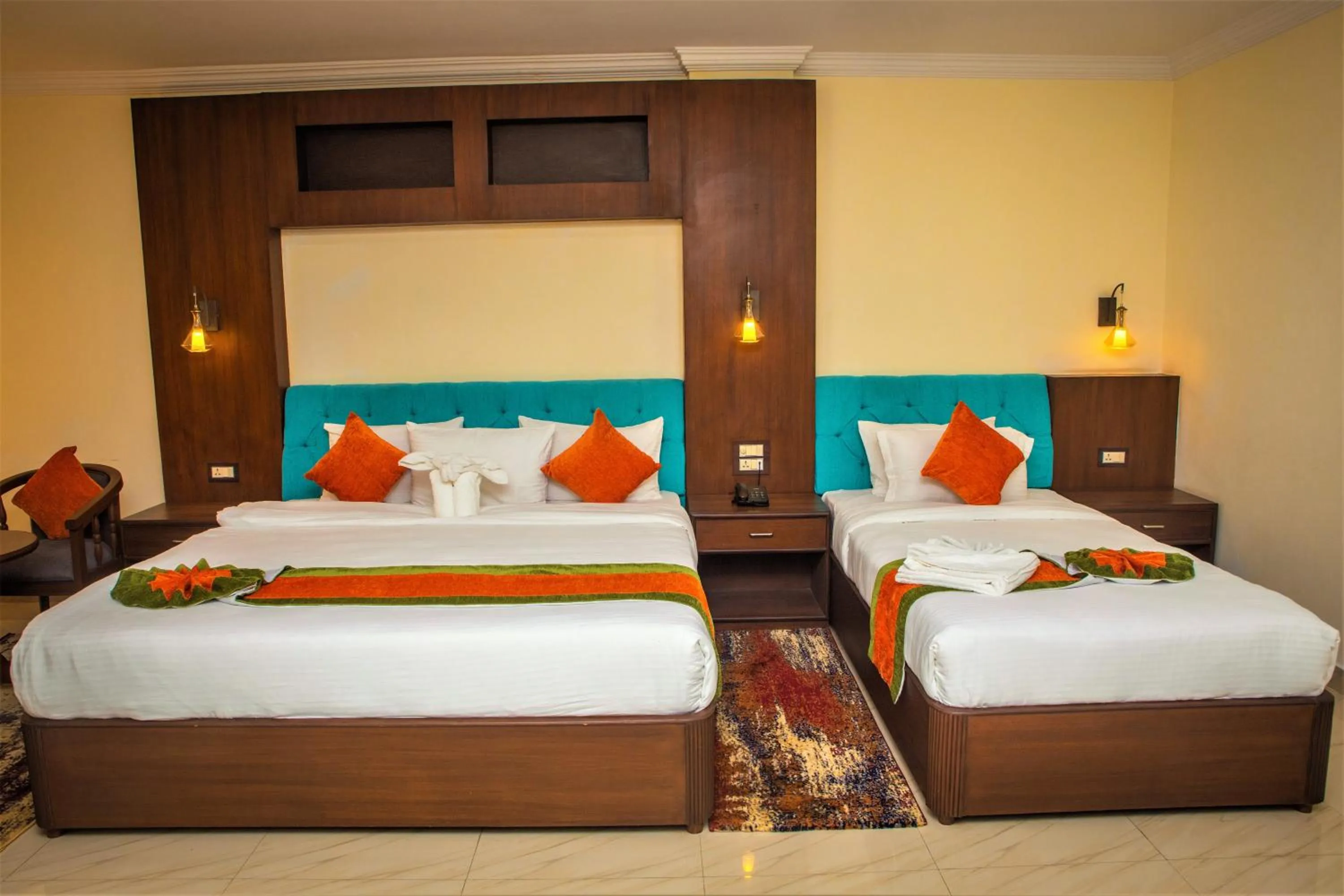 Bedroom, Bed in Gautam Buddha International Hotel