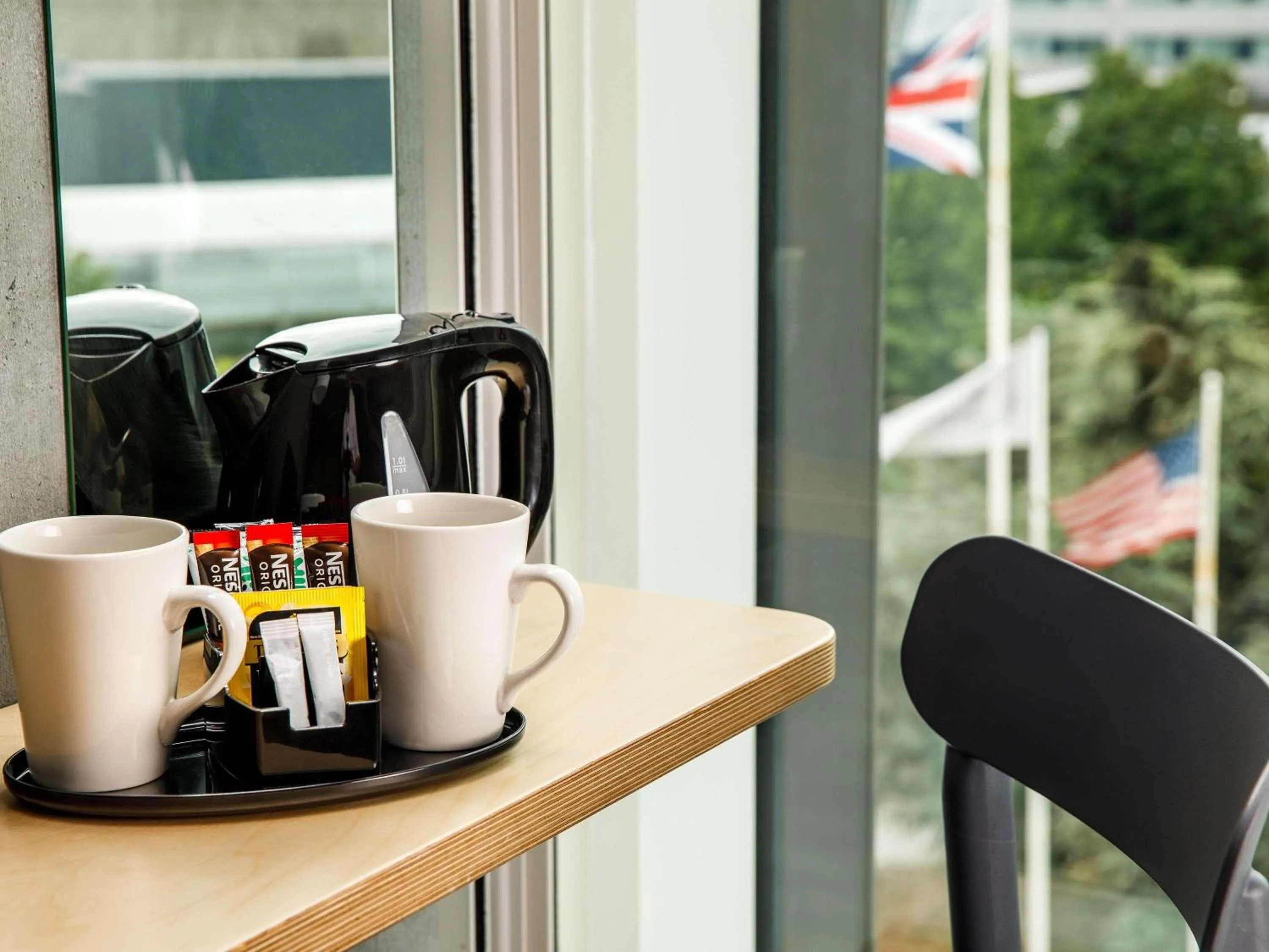 Coffee/tea facilities in ibis budget Manchester Airport T2