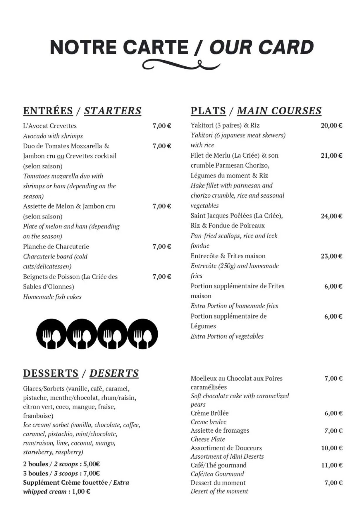 Restaurant/places to eat in La Côte de Lumière