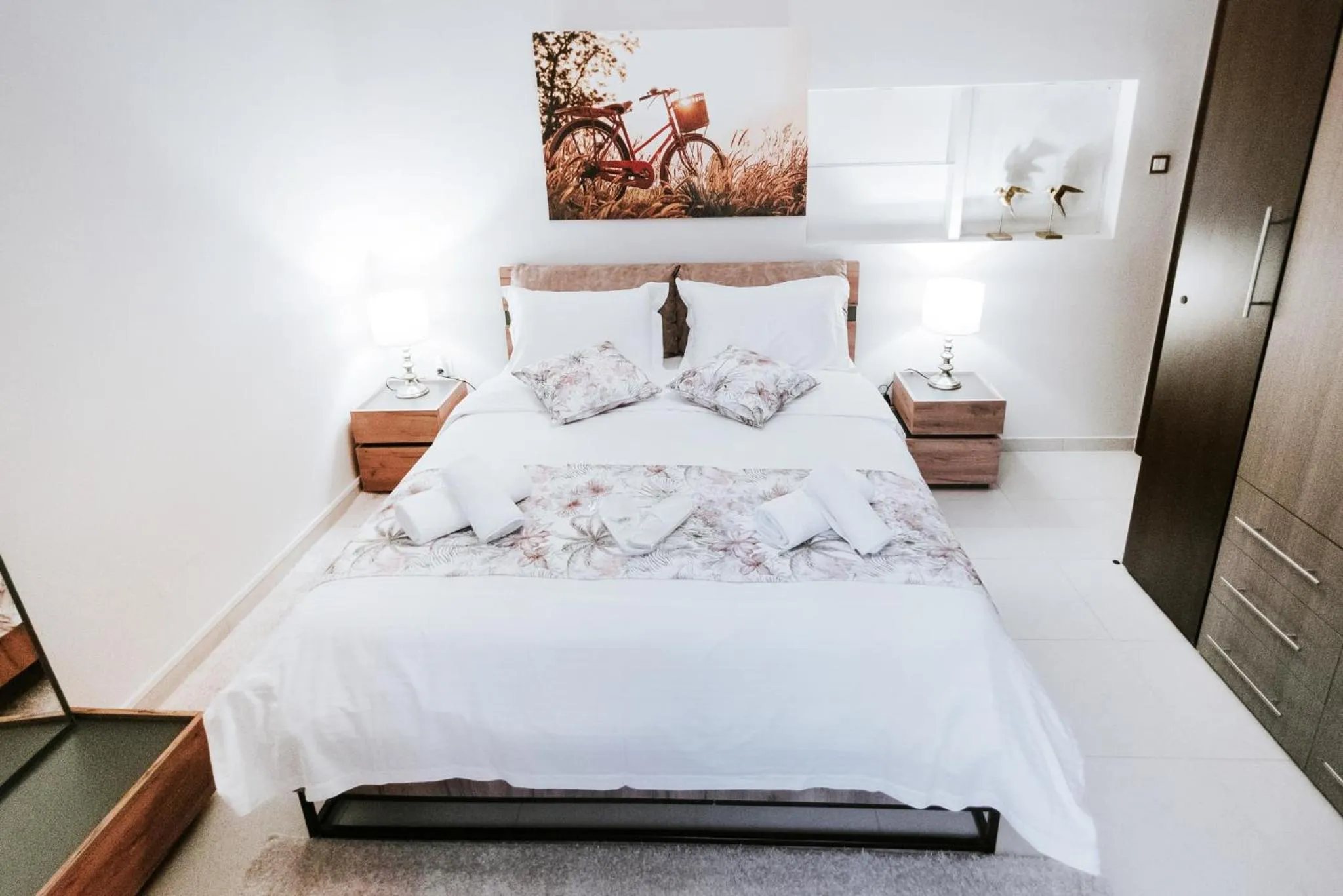 Bed in Best House, Ellinou Stratiotou, Ayia, Patra