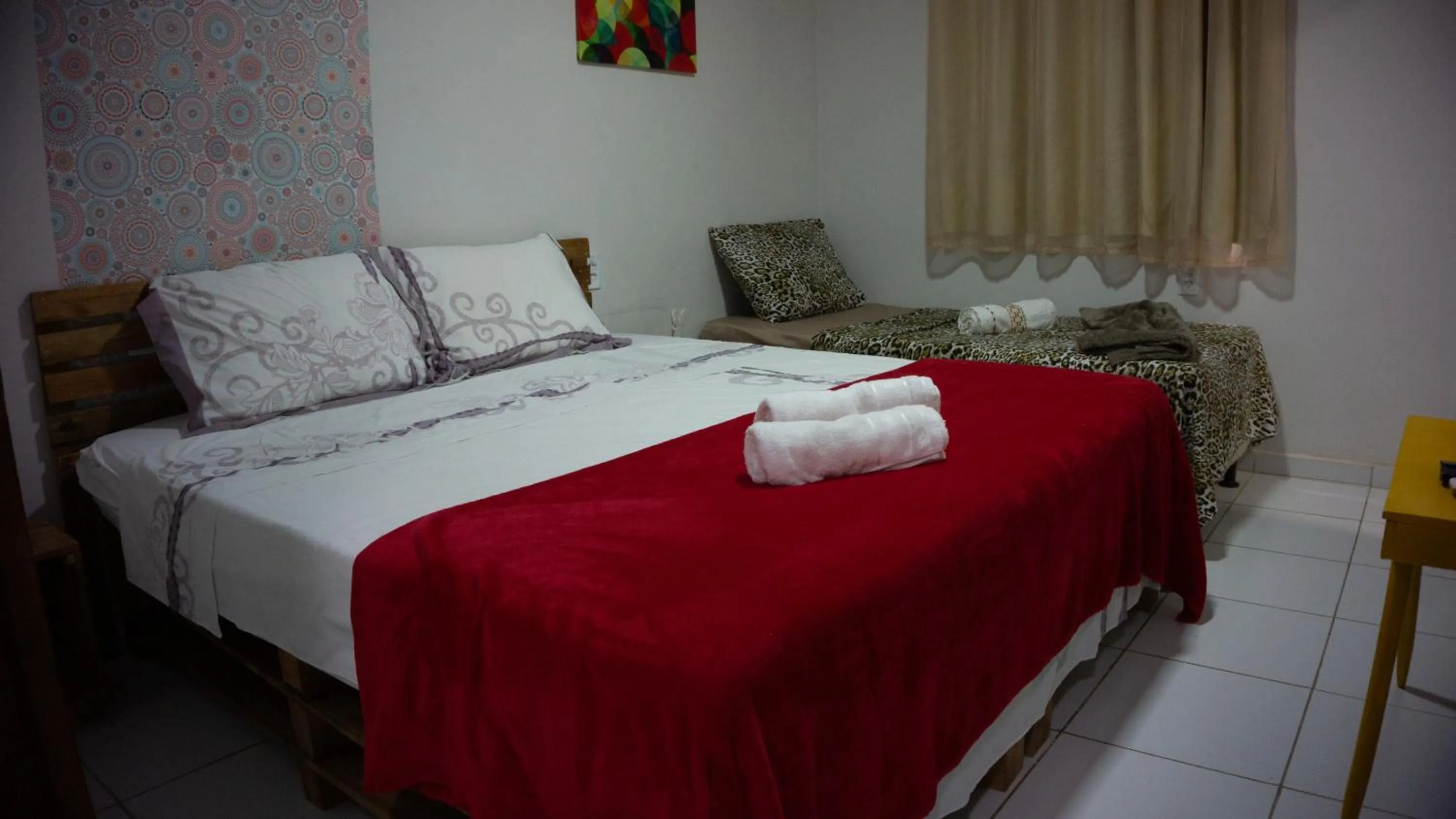 Bed in Pousada Viana