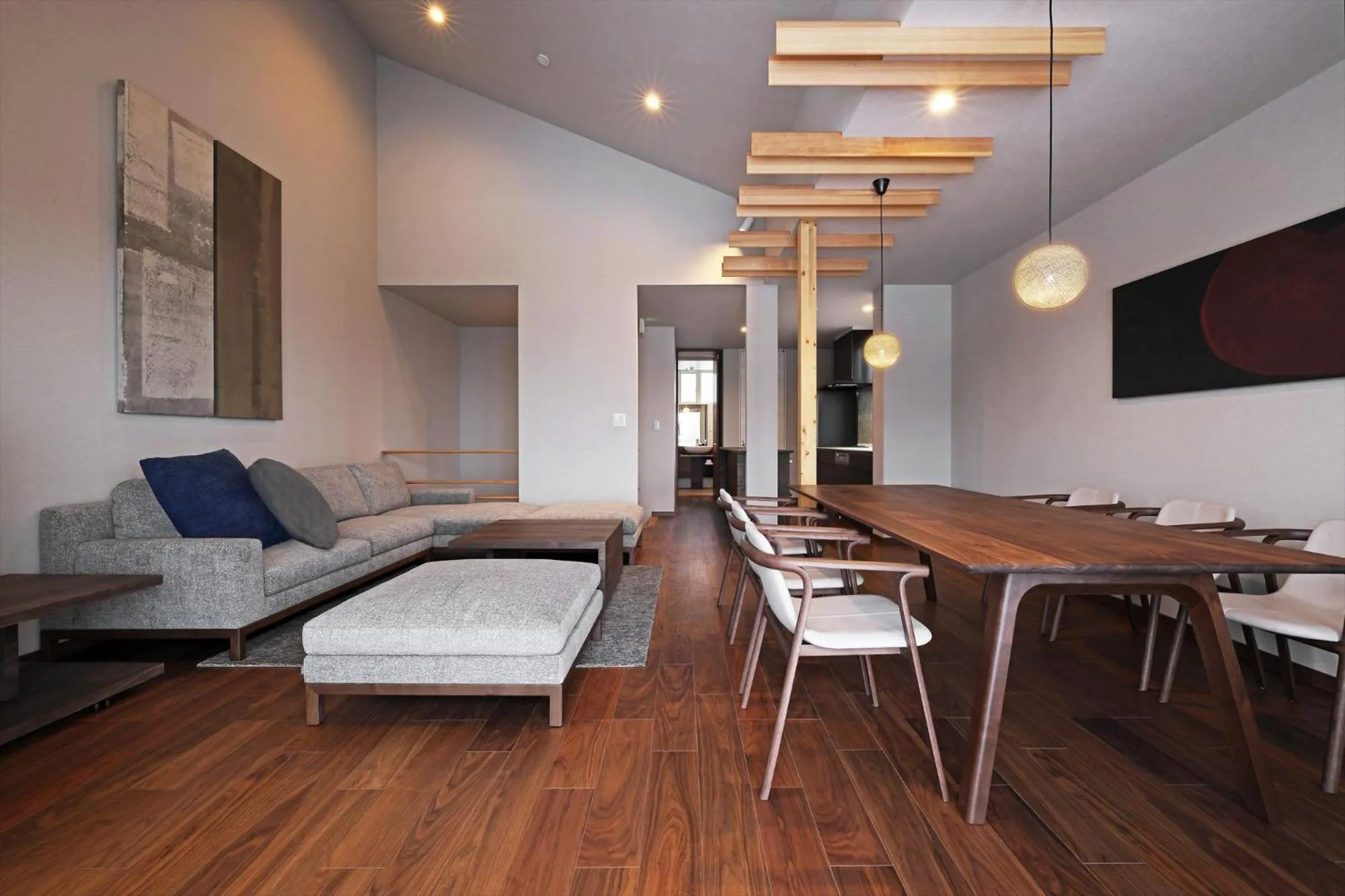 Living room, Bed in Orchid Furano