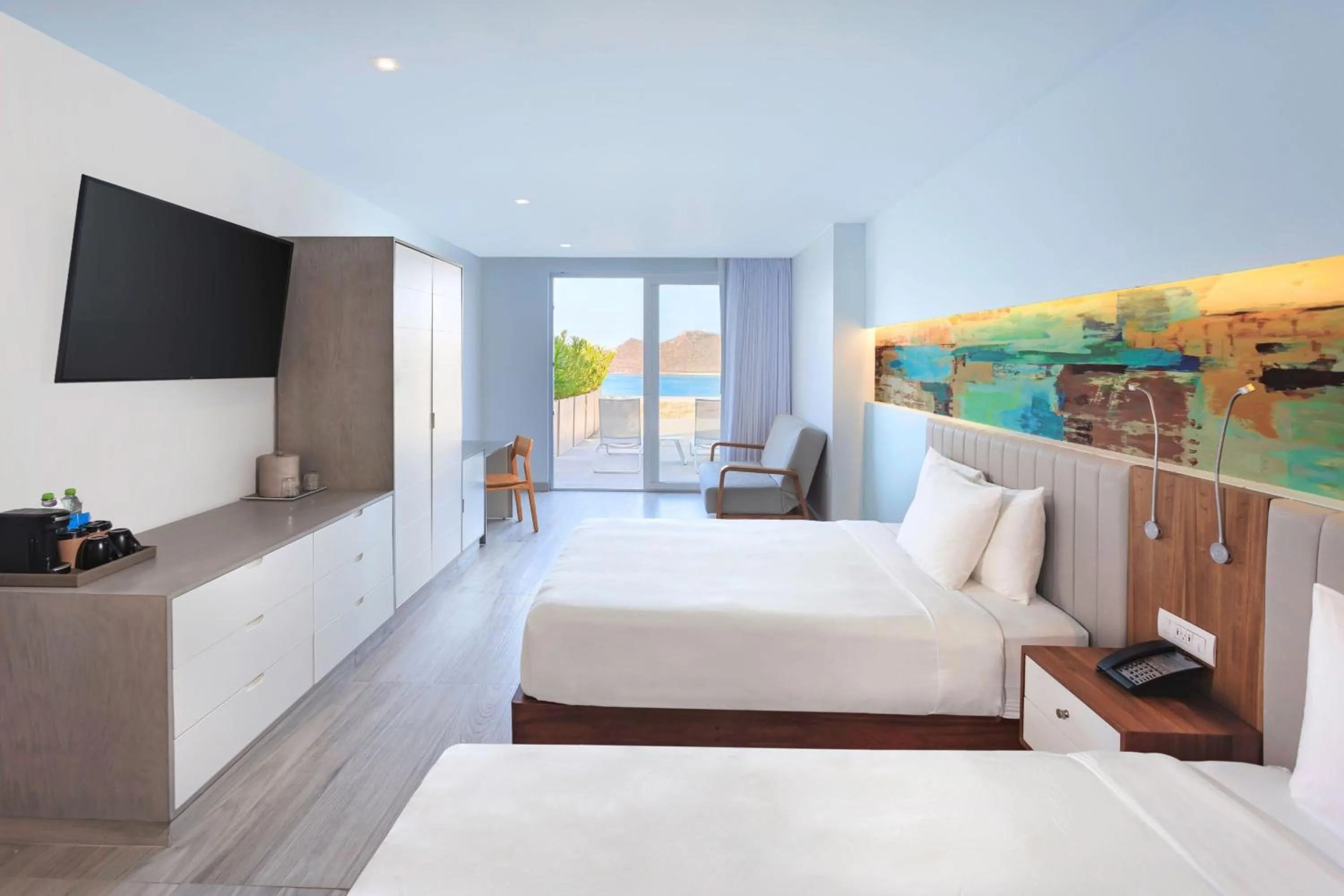 Photo of the whole room, Bed in Courtyard by Marriott Mazatlan Beach Resort