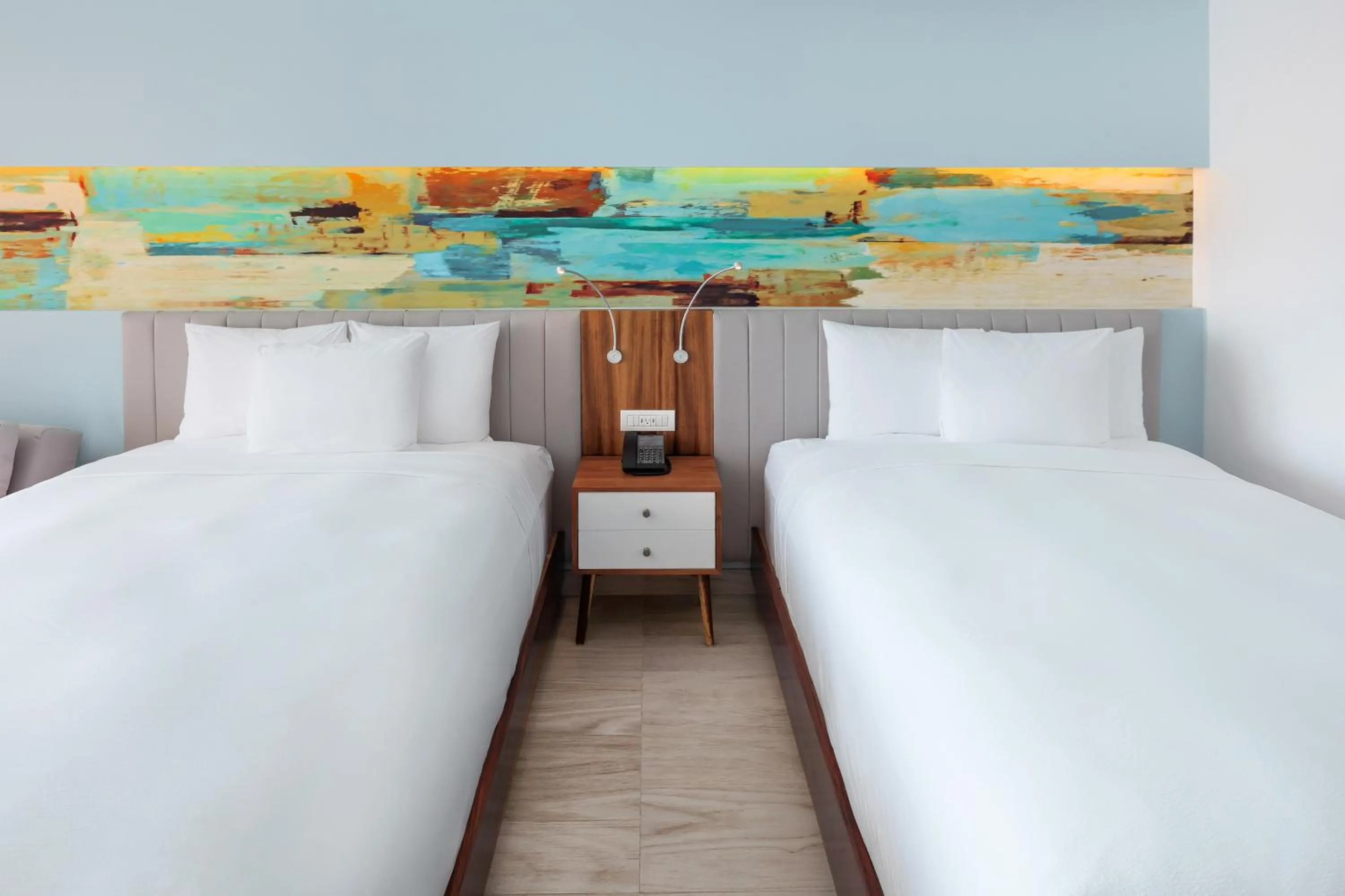 Bedroom, Bed in Courtyard by Marriott Mazatlan Beach Resort