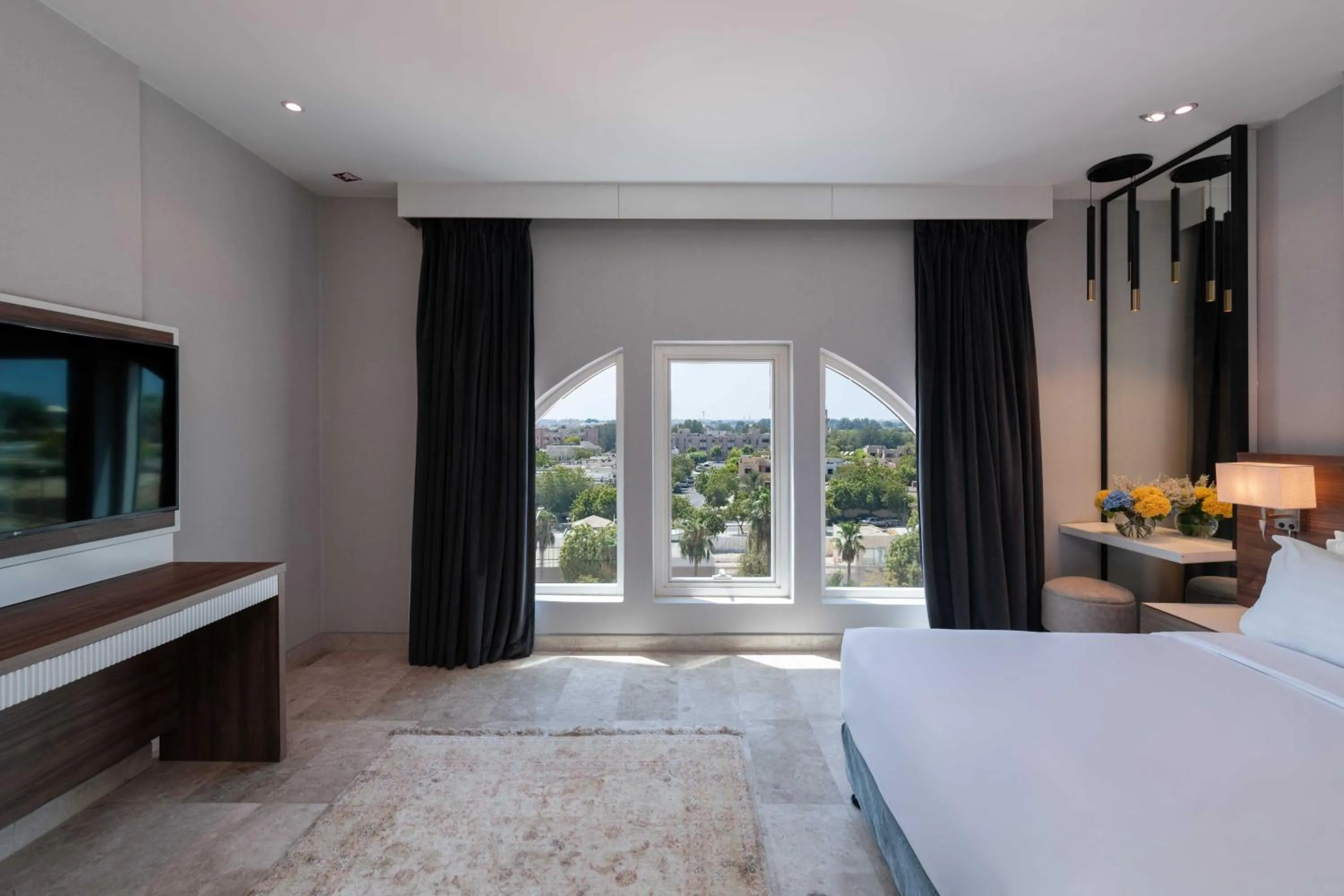 Bed in Warwick Al Jubail Hotel