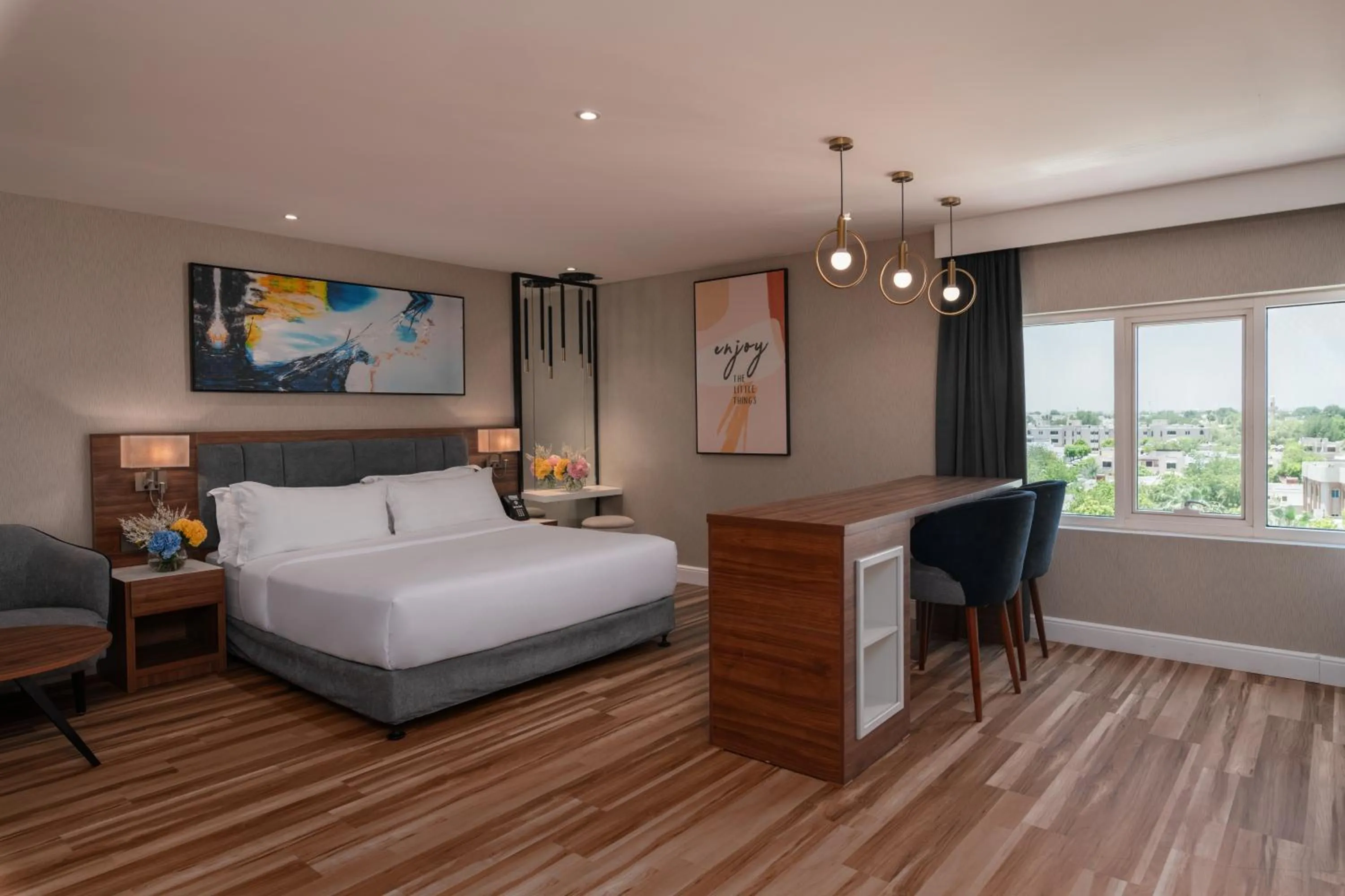 Bed in Warwick Al Jubail Hotel