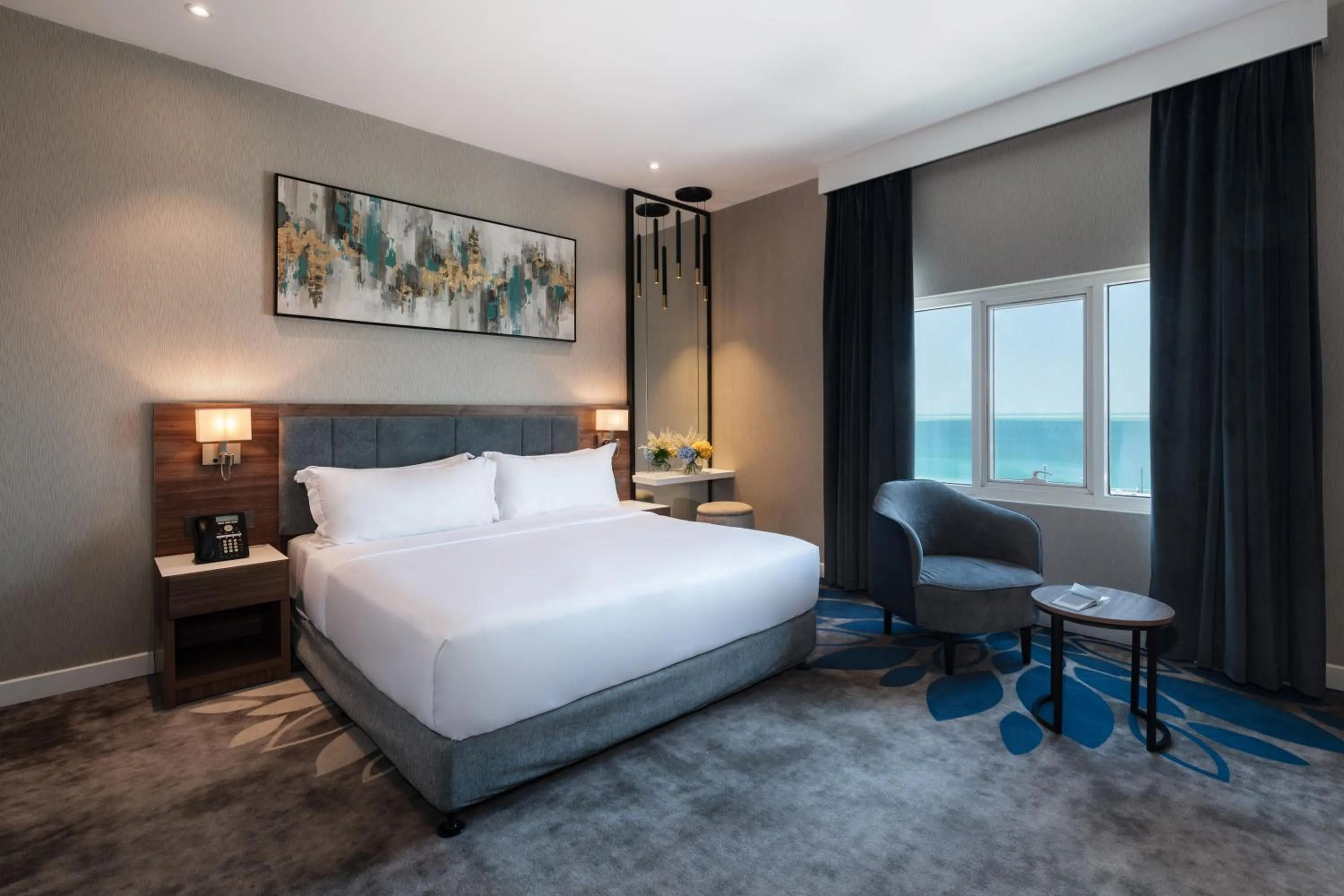 Bed in Warwick Al Jubail Hotel