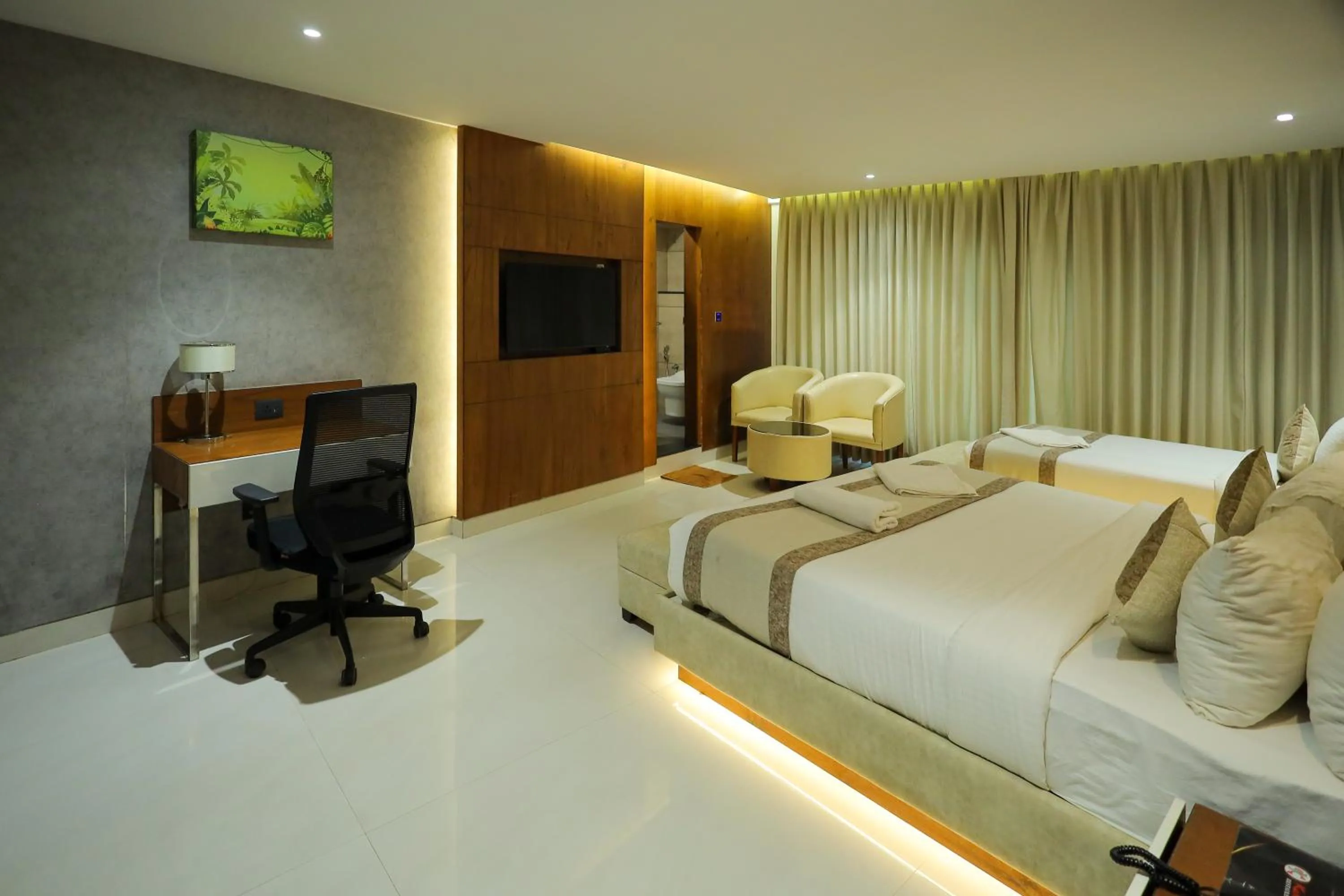 Bedroom, Bed in Royal Plaza Suites by RAK Rooms, Mangaluru