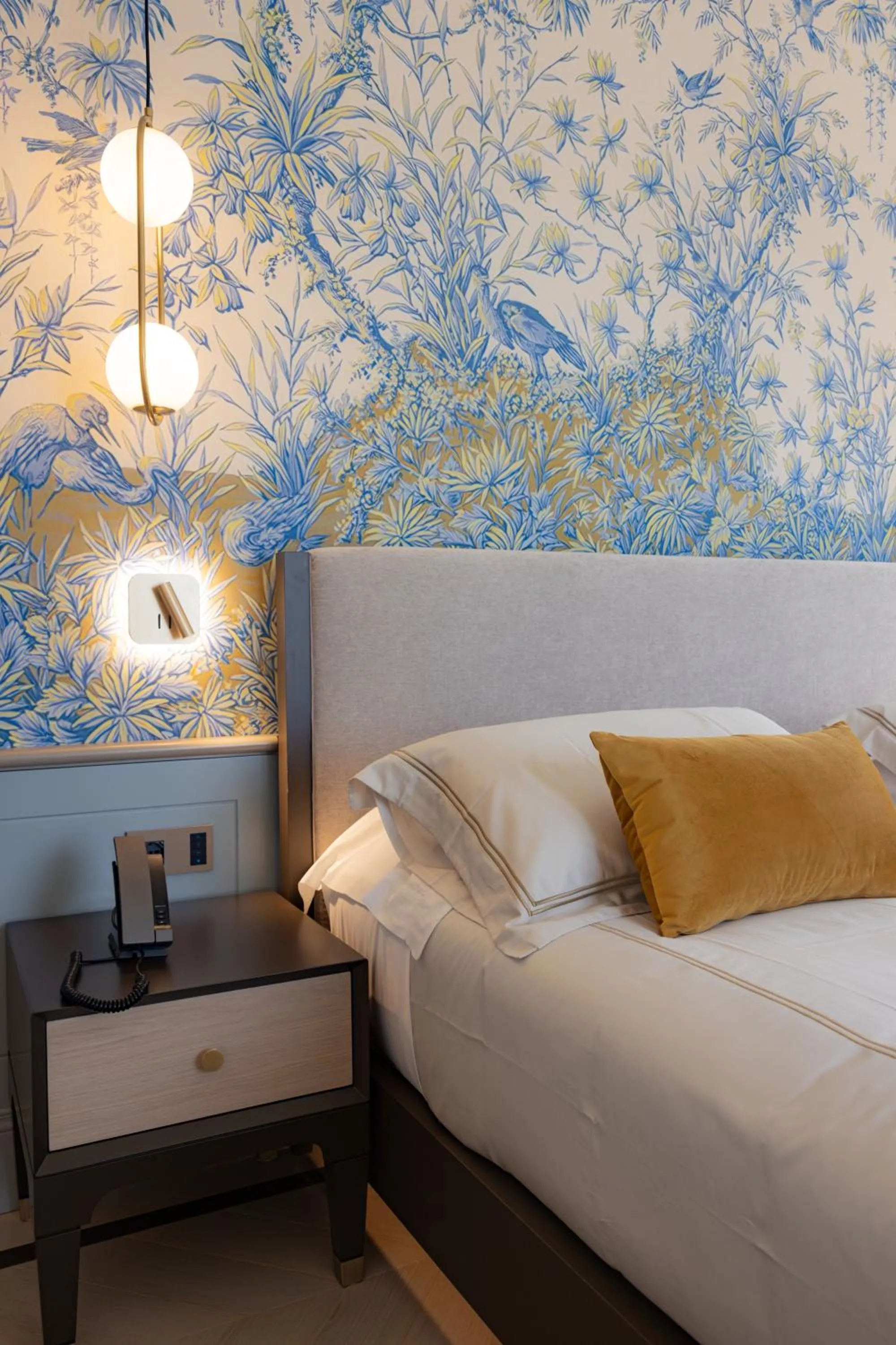 Decorative detail, Bed in Hotel Belvedere