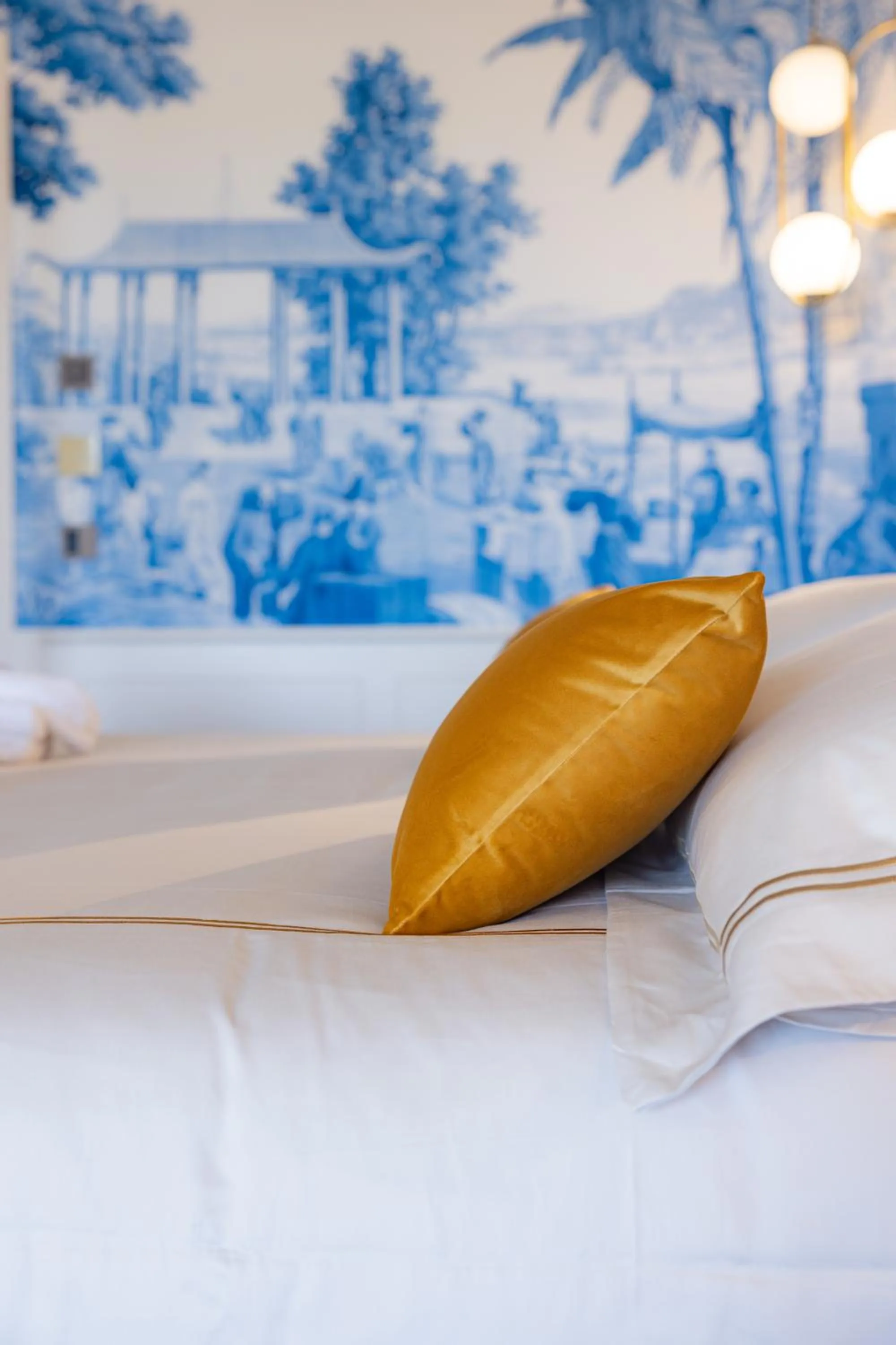 Decorative detail, Bed in Hotel Belvedere