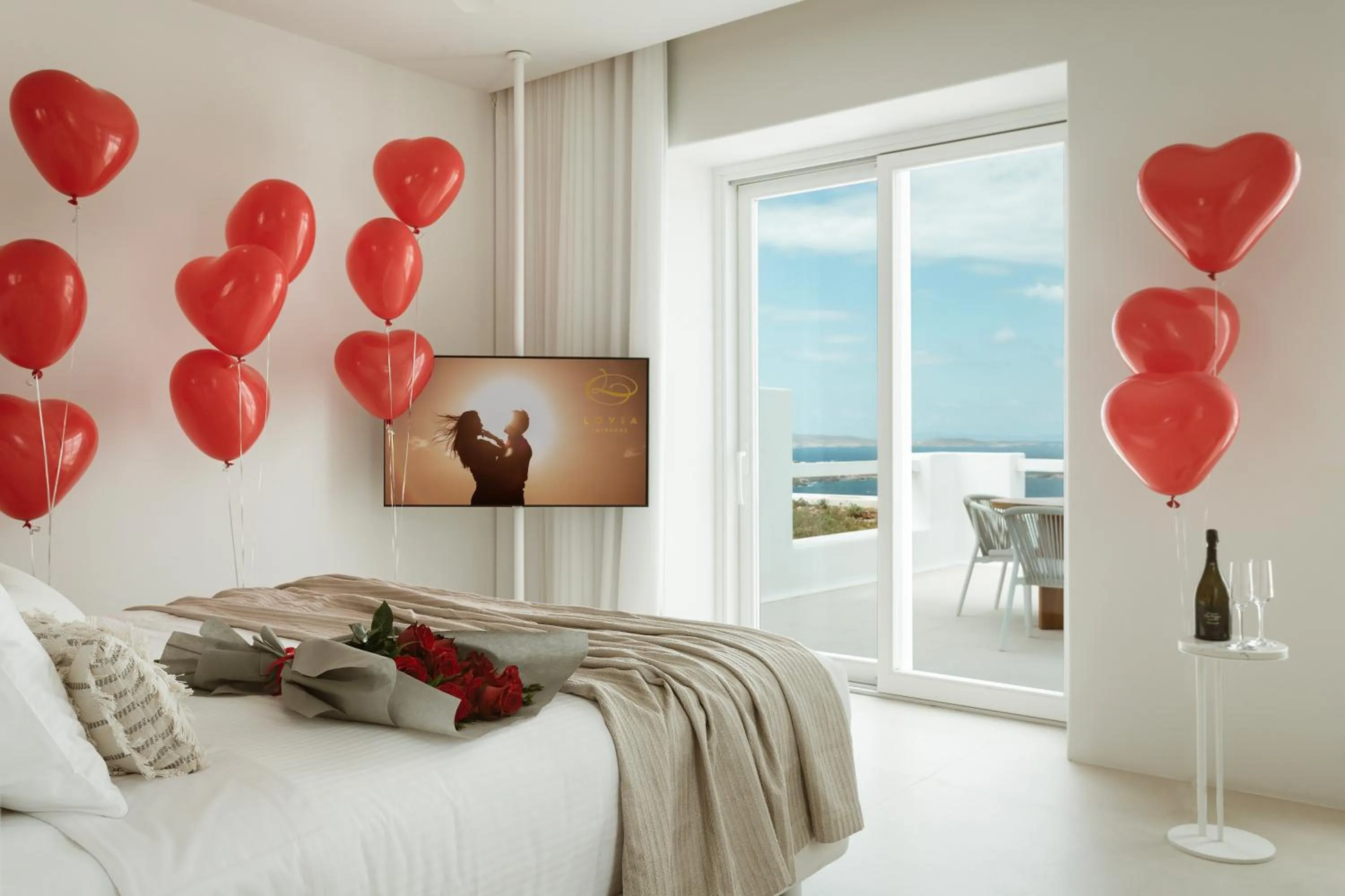 Decorative detail, Bed in Lovia Mykonos