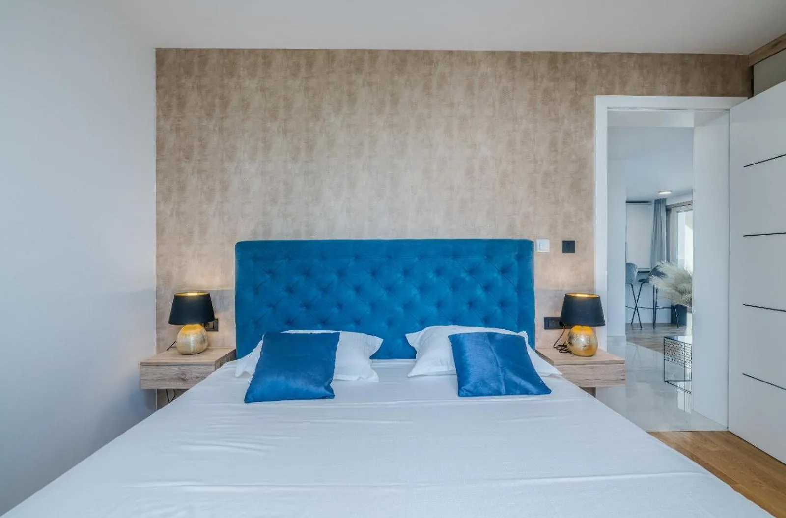 Bed in Villa Njivice Apartment Ema