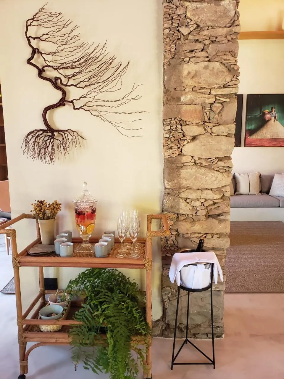 Seating area, Bed in Refúgio na Serra Boutique Hotel