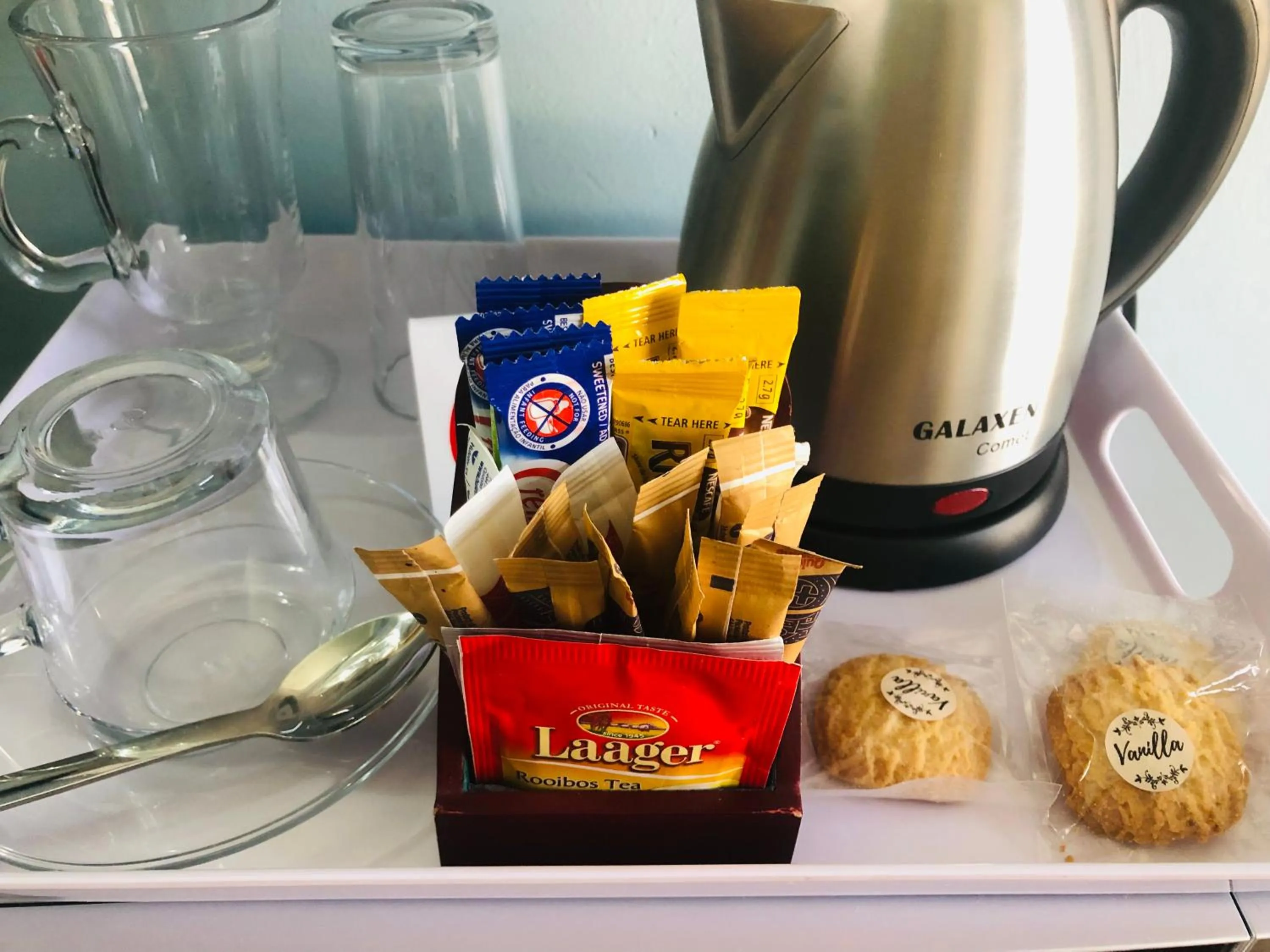 Coffee/tea facilities in Bluebanana Lodge