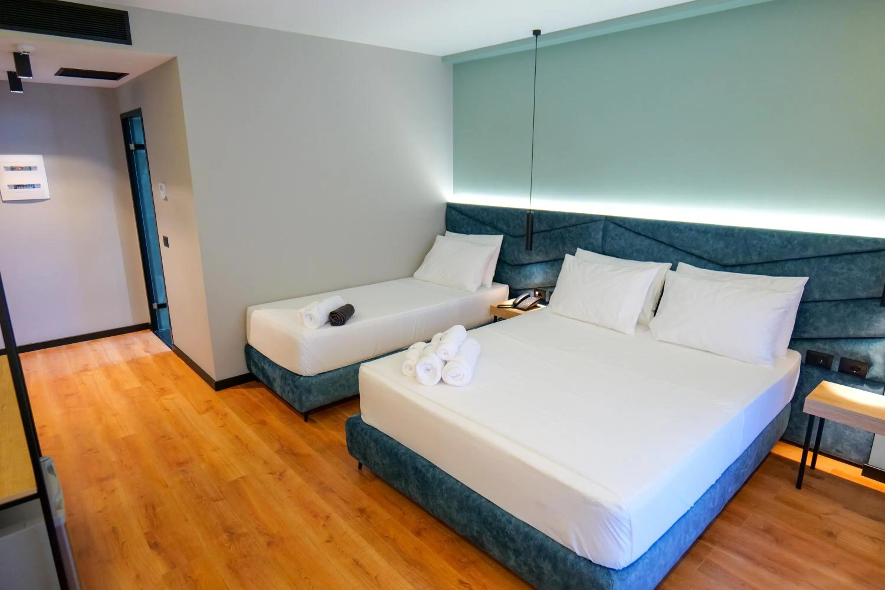 Bed in Seawave Hotel