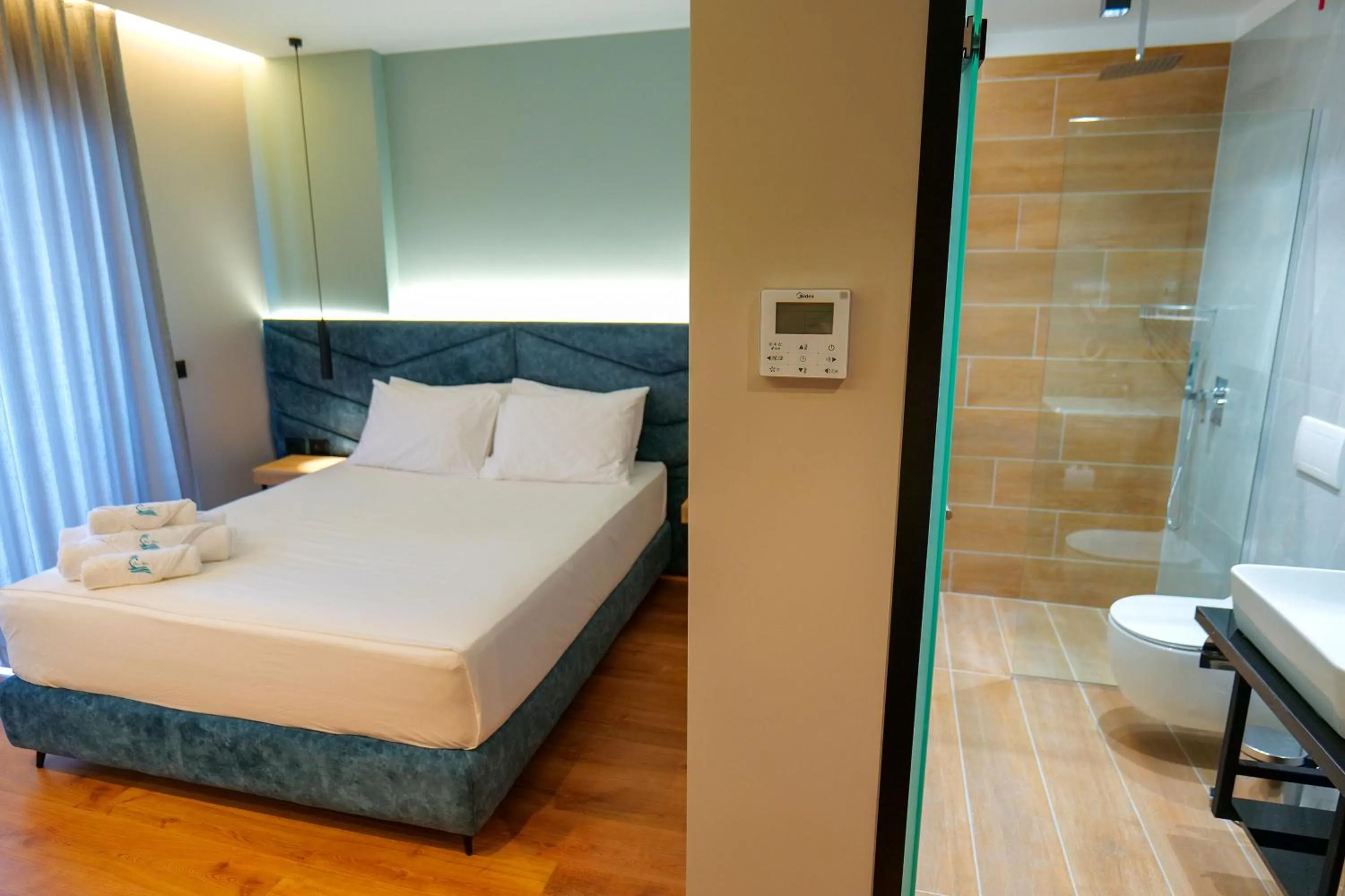 Bed in Seawave Hotel