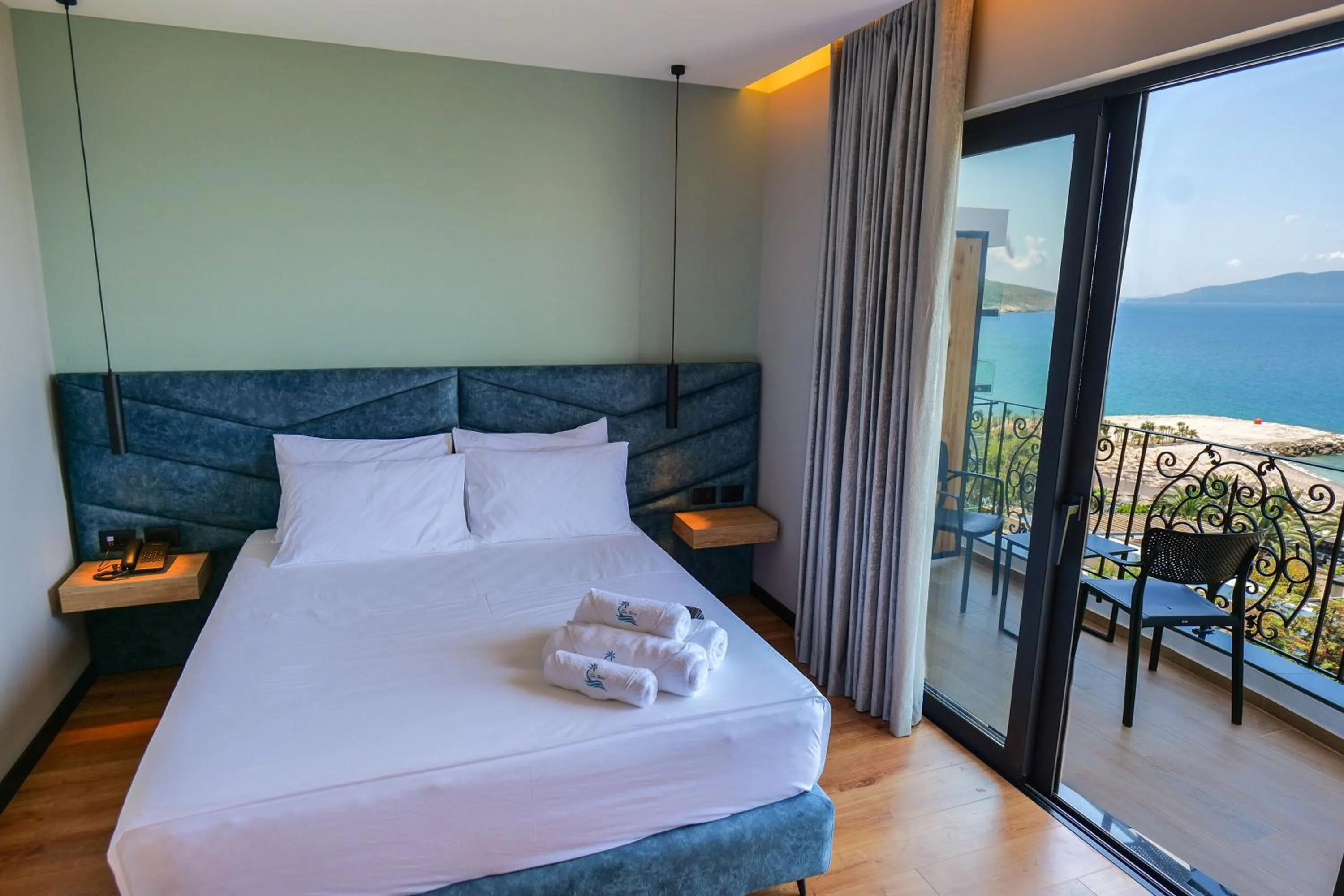 Bed in Seawave Hotel