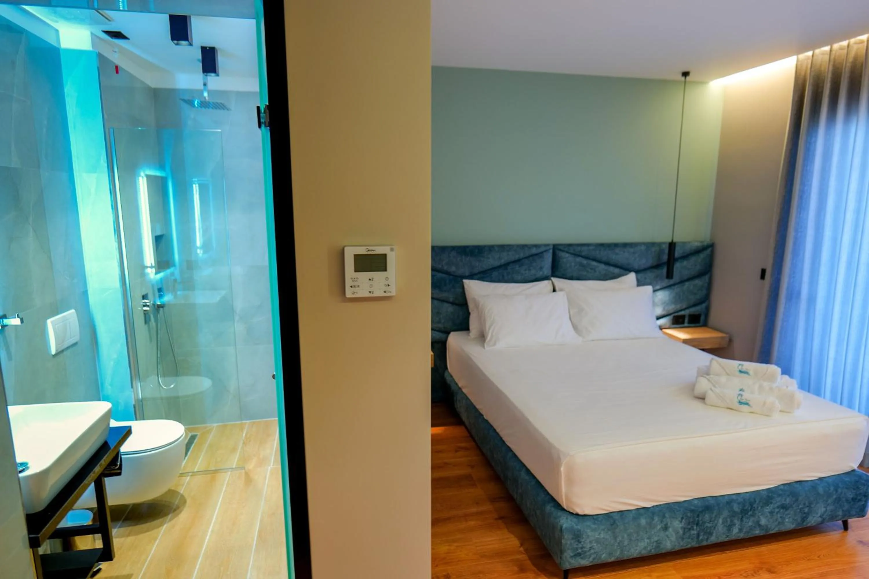 Bed in Seawave Hotel