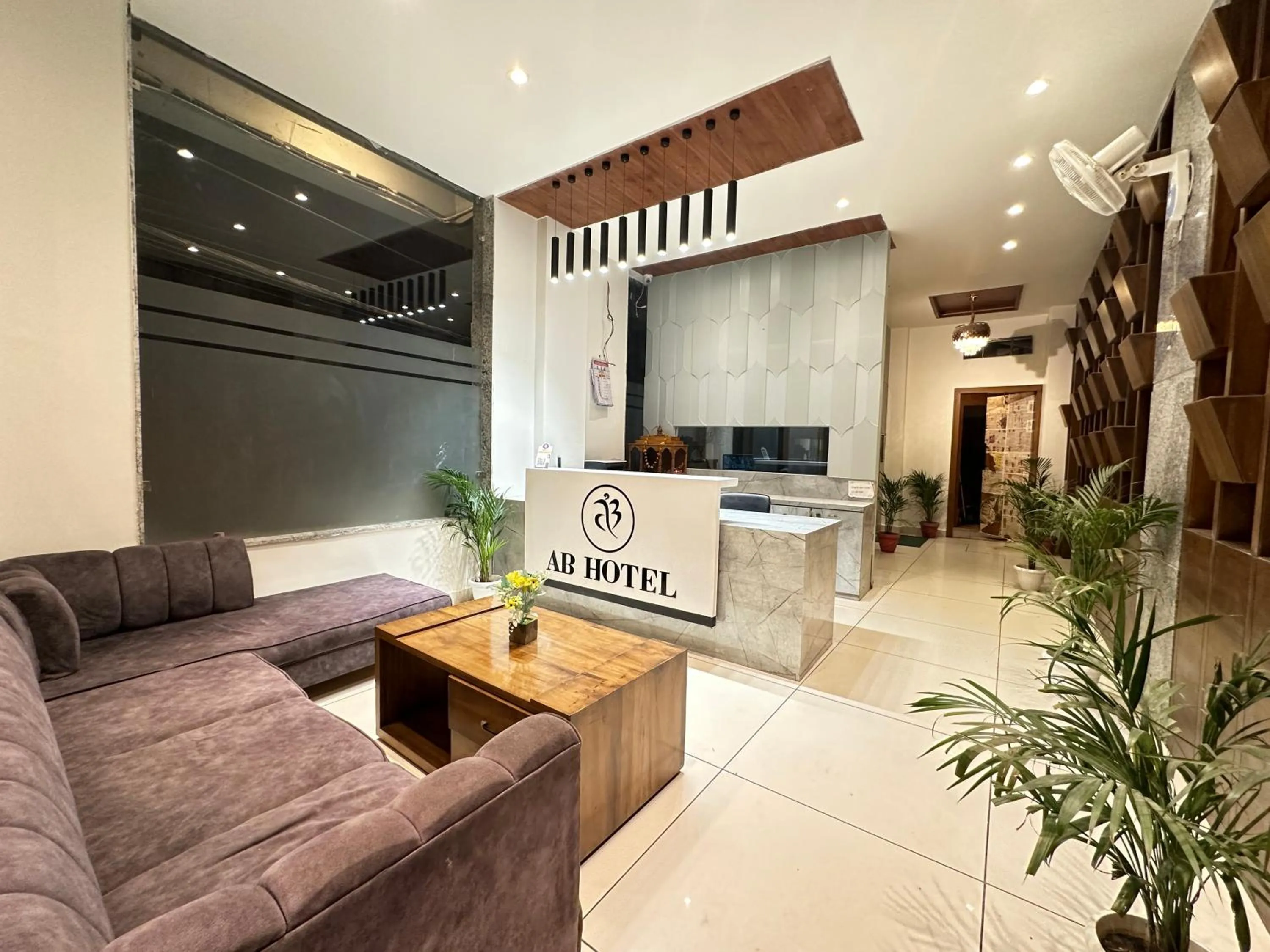Lobby or reception in AB Hotel