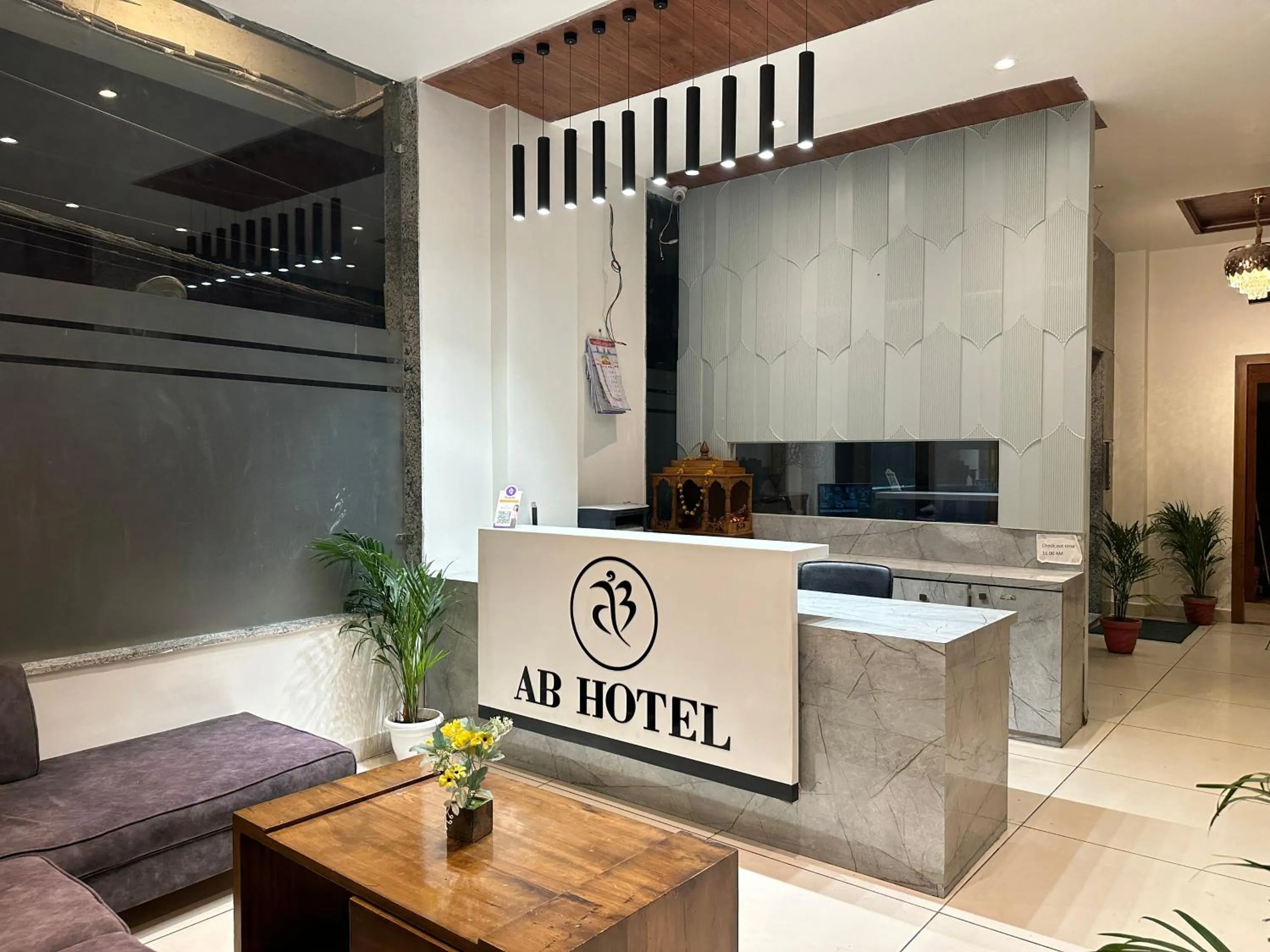 Lobby or reception in AB Hotel