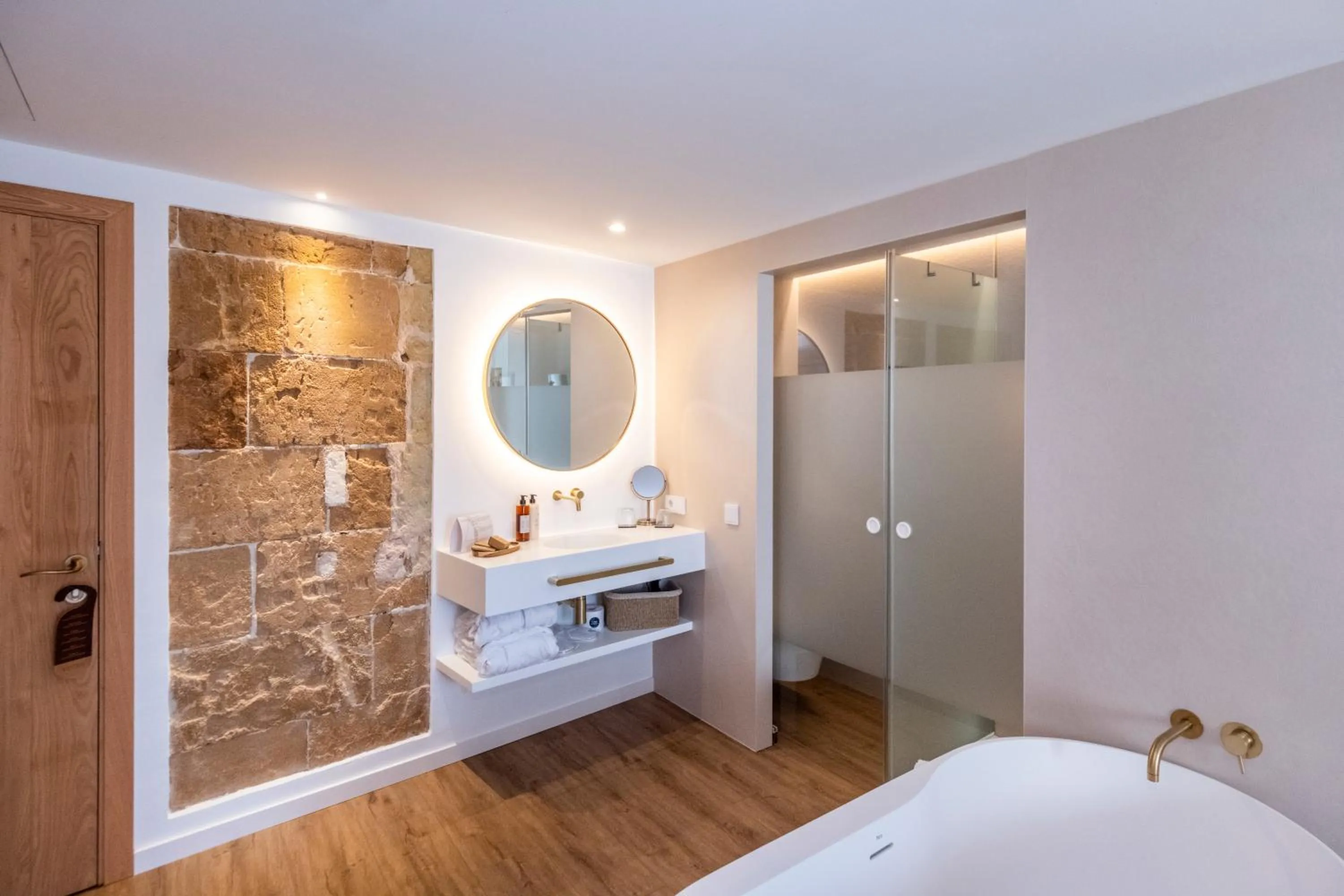 Bed in Hotel S'Antiga Adults Only