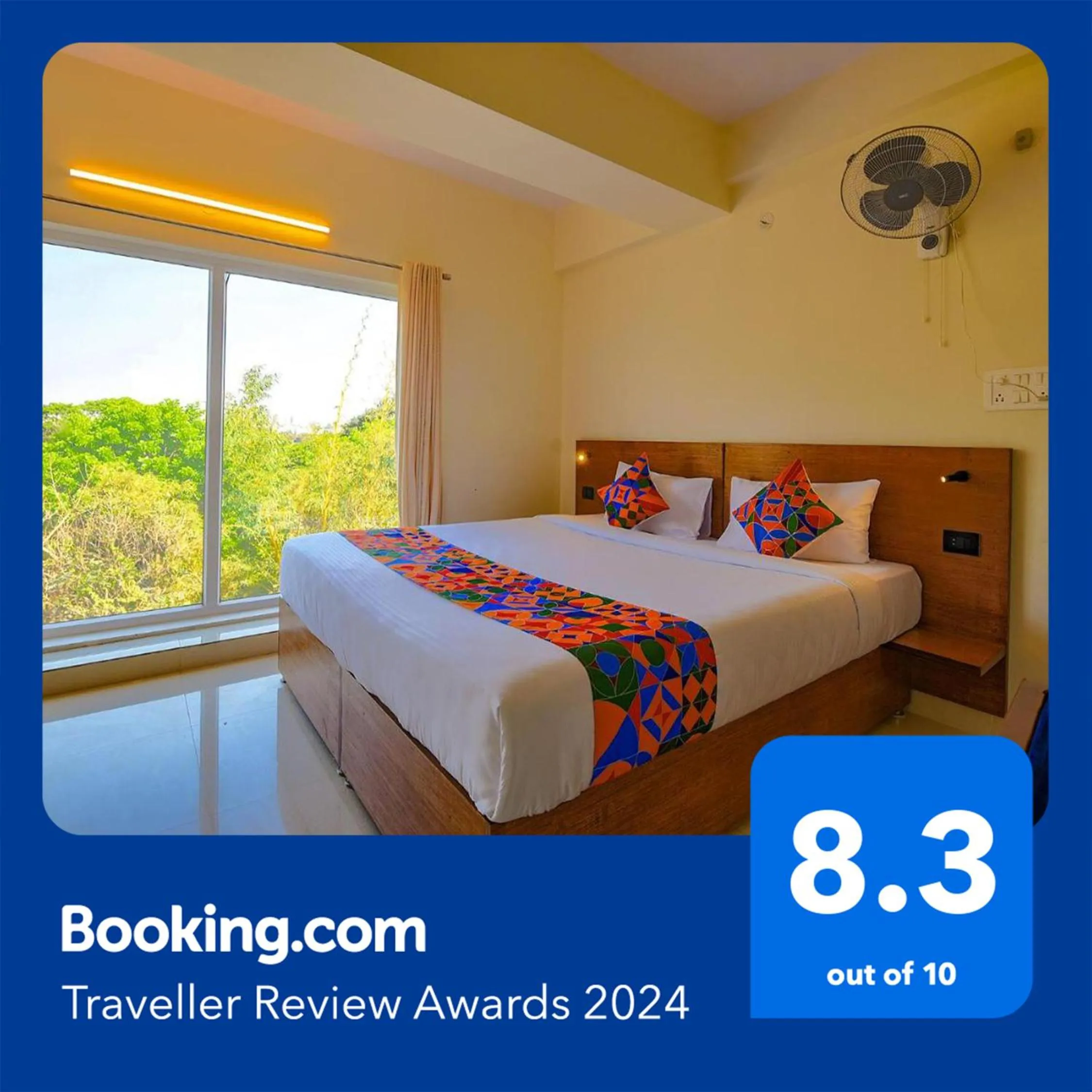 Bed in FabHotel GR Lake View - BTM Layout