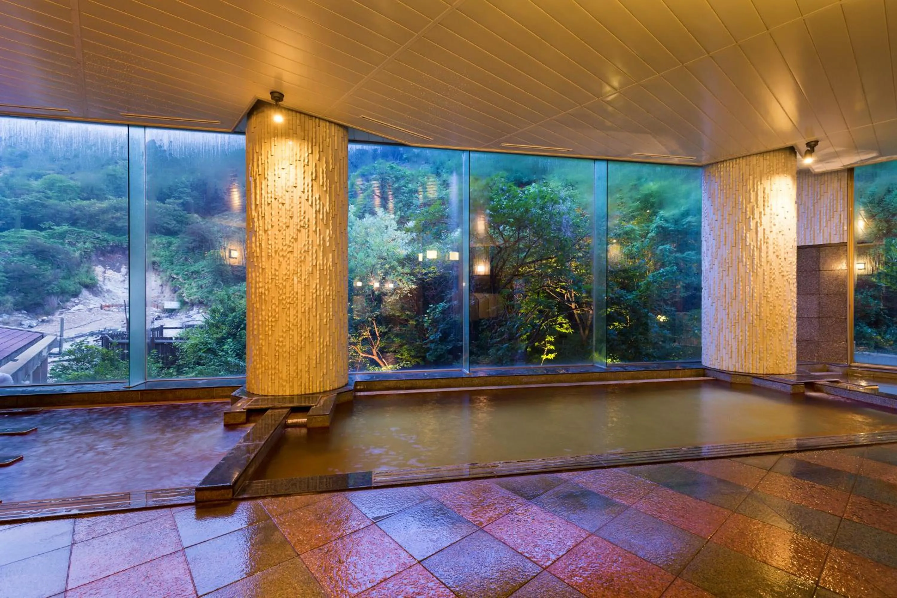 Hot Spring Bath in Yuyado Unzen Shinyu