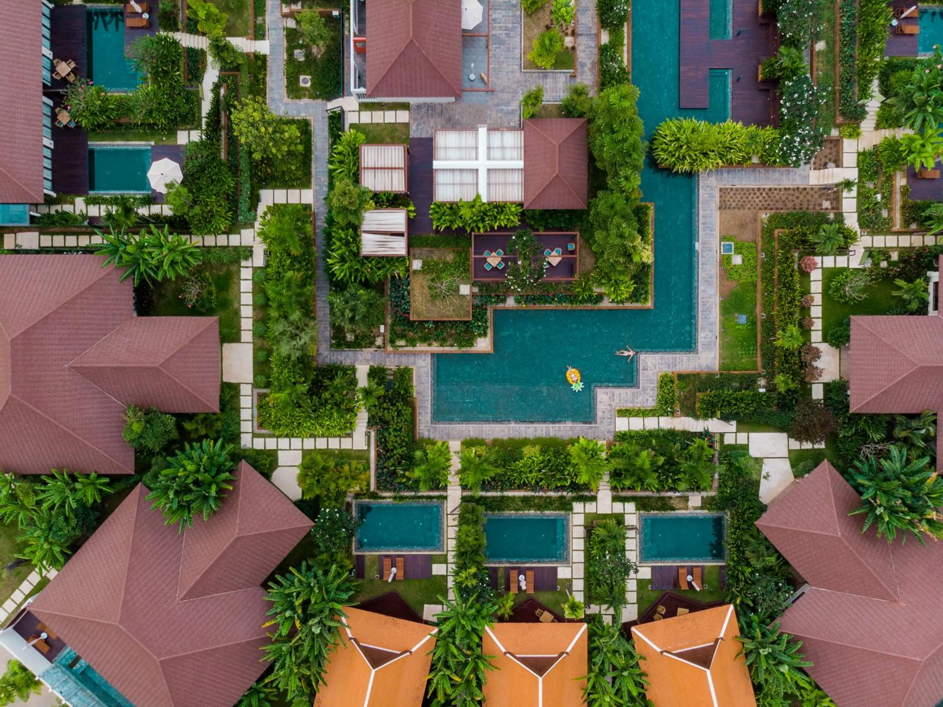 Bird's eye view in Angkor Green Gardens by Dara