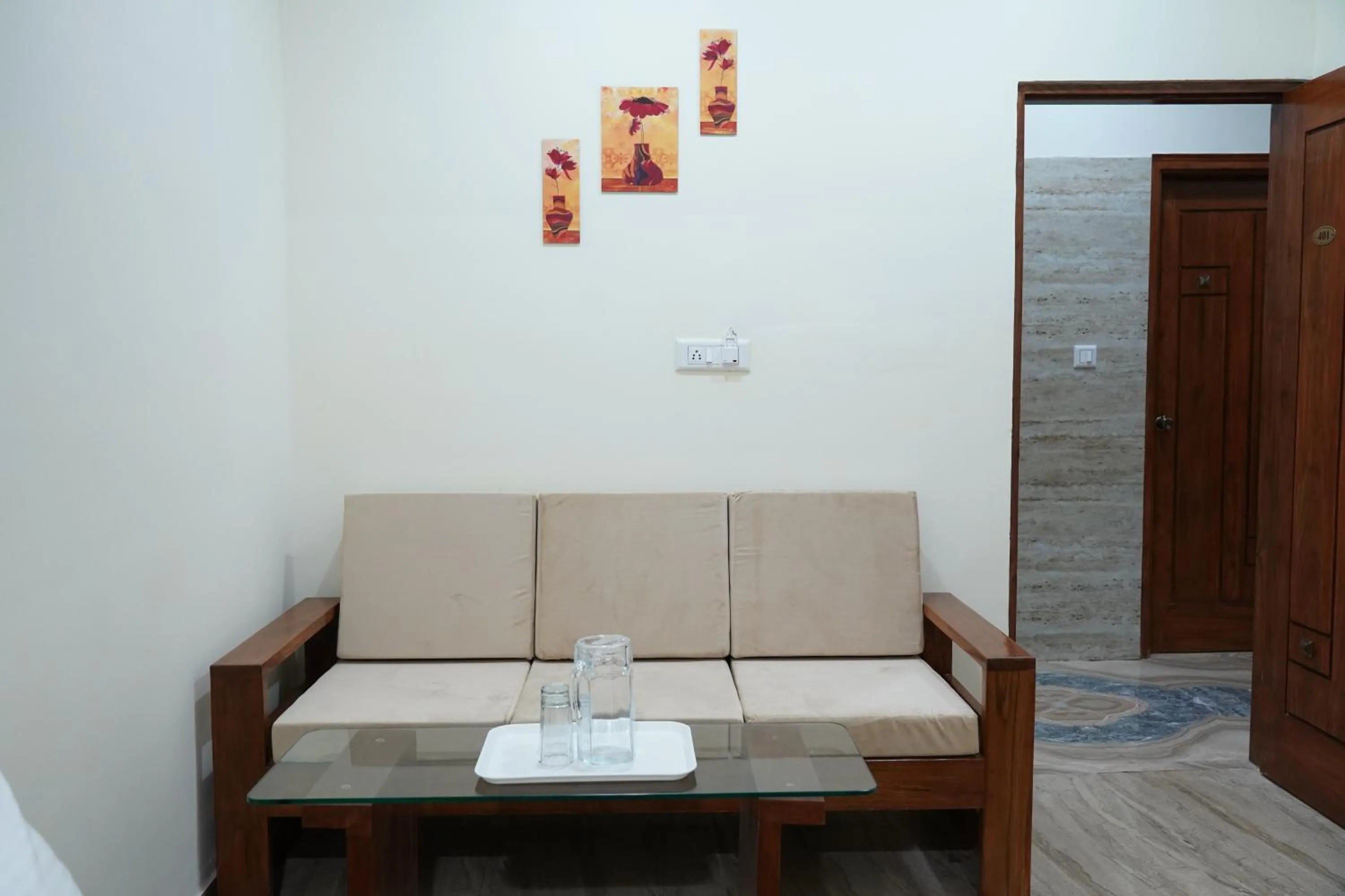 Seating area in Classia Suites