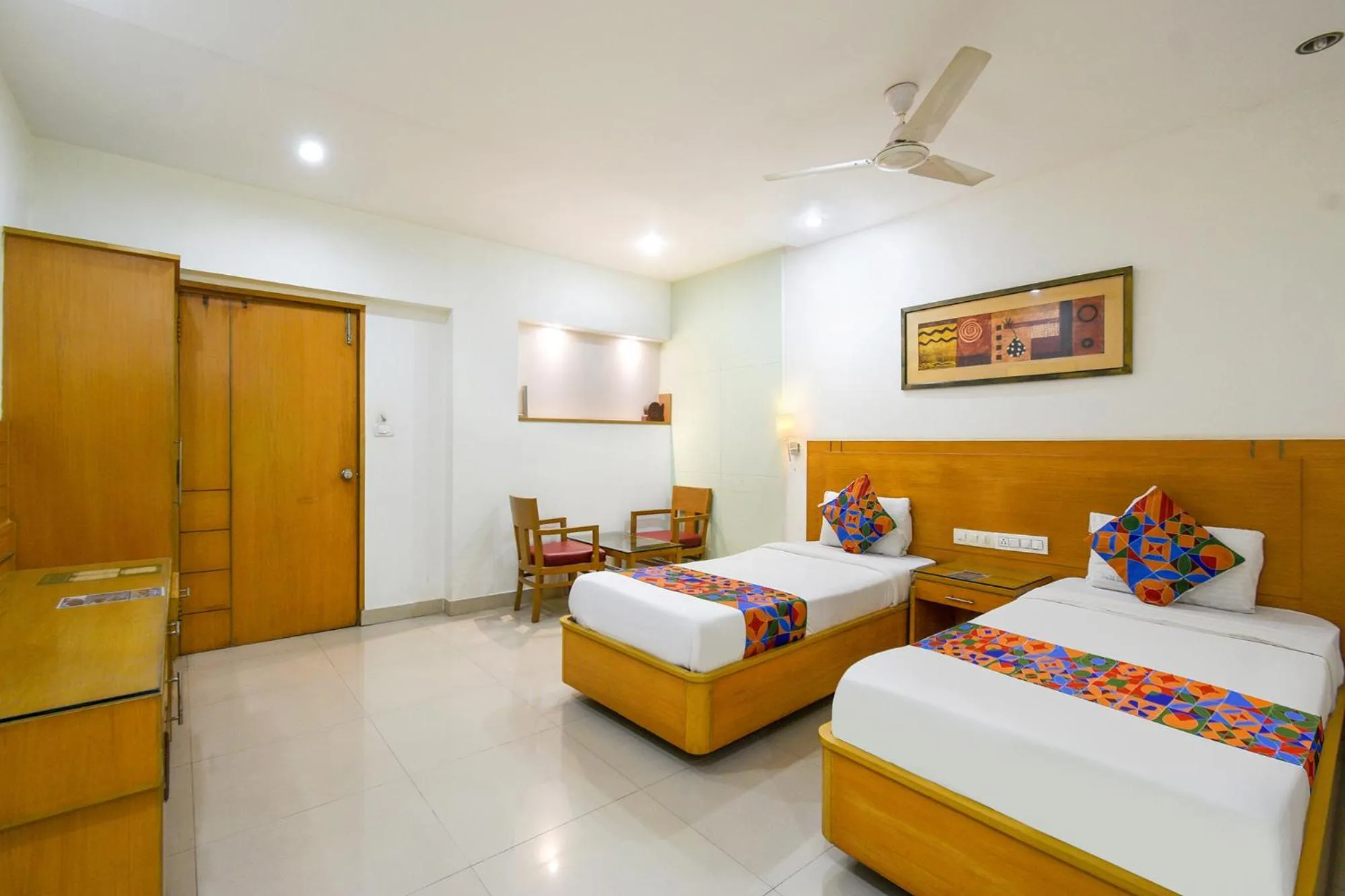 Bed in FabHotel A&M - Nr LV Prasad Institute, Banjara Hills