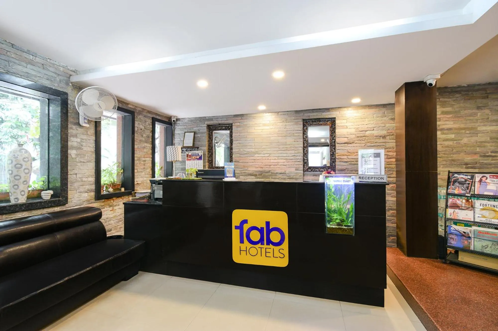 Lobby or reception in FabHotel A&M - Nr LV Prasad Institute, Banjara Hills
