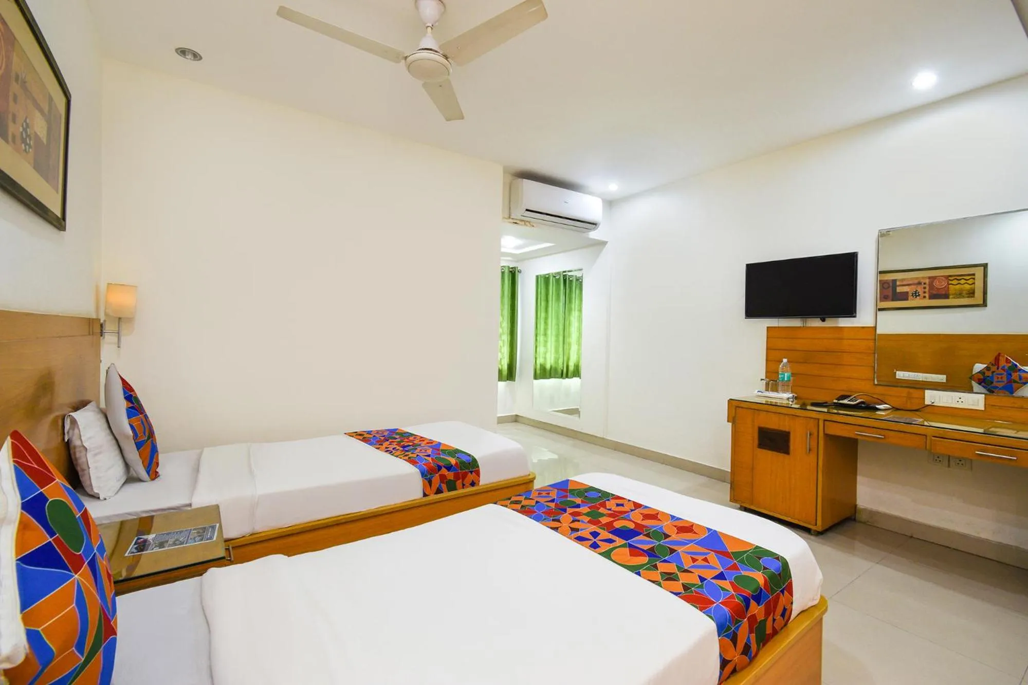 Bed in FabHotel A&M - Nr LV Prasad Institute, Banjara Hills