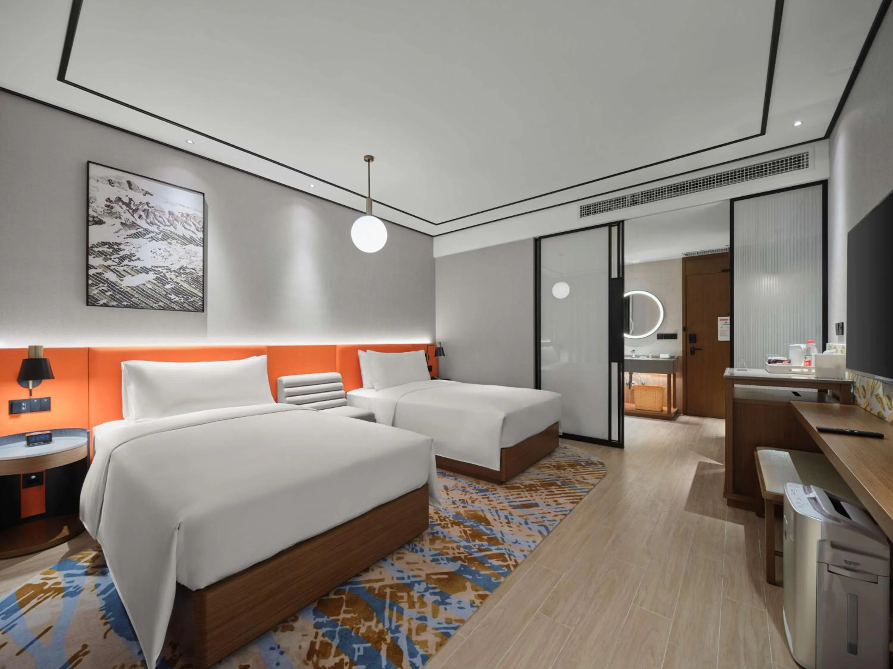 Bed in Hilton Garden Inn Jincheng Gushuyuan