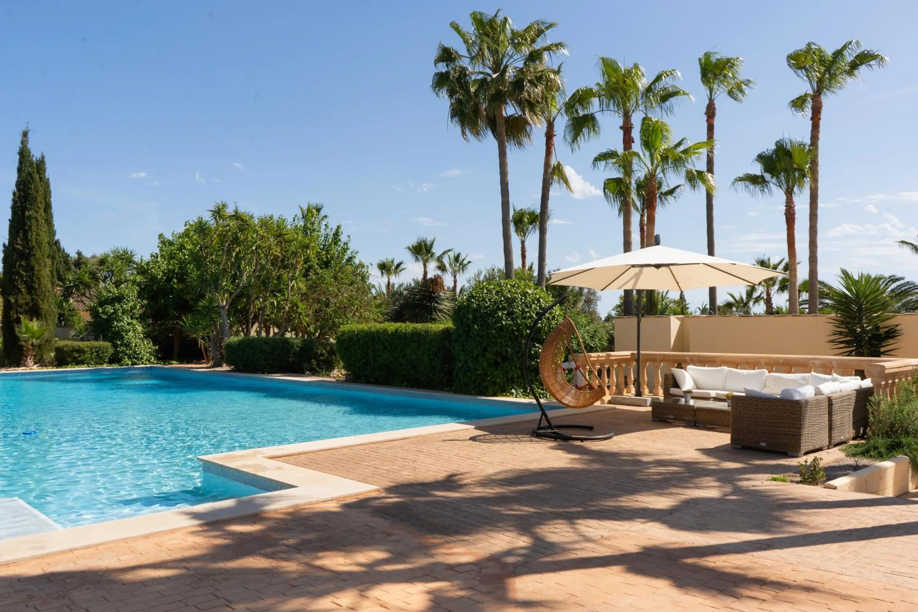 Pool view in Finca Amapola - Agrotourismus