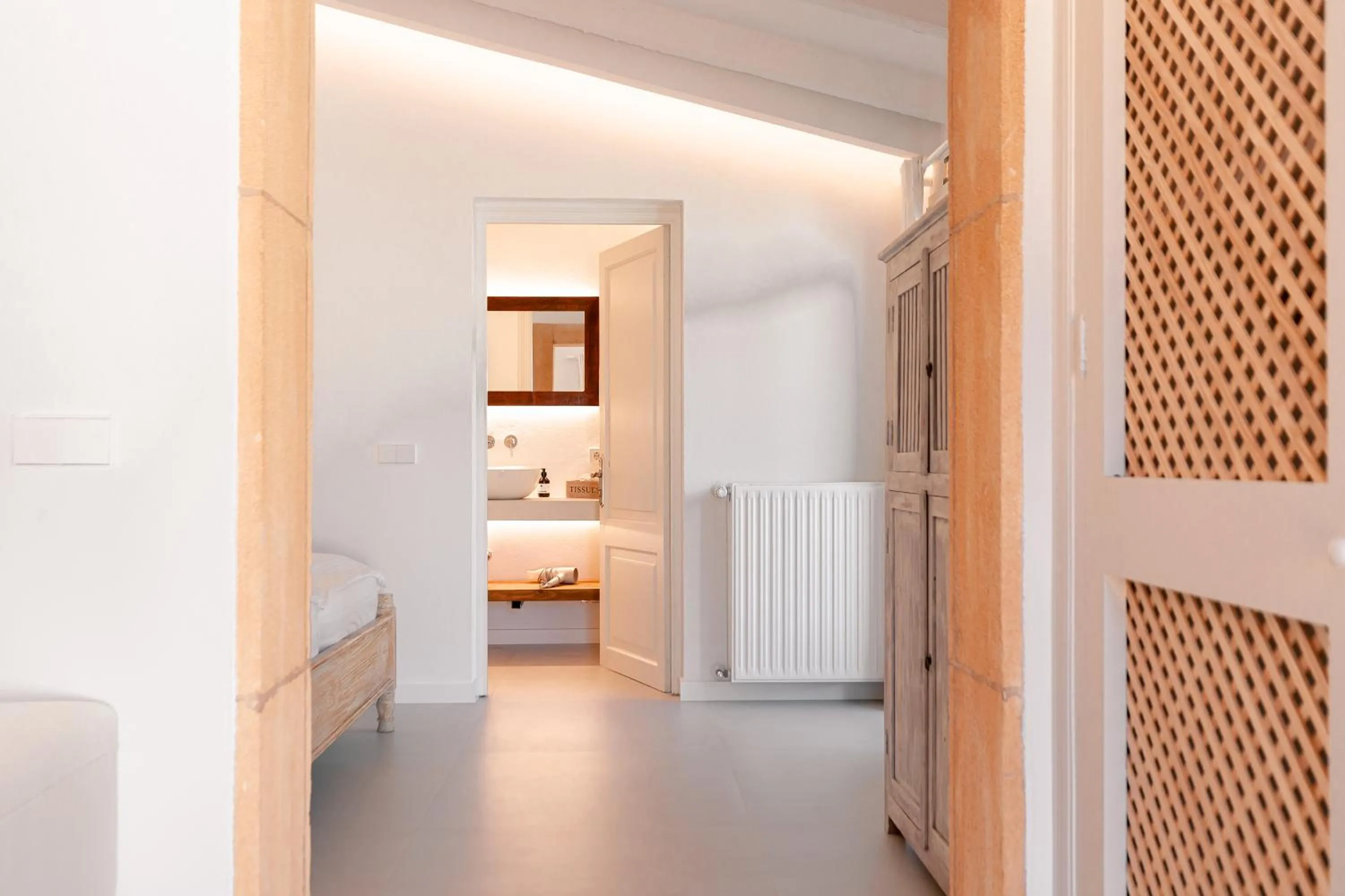 Bathroom, Bed in Finca Amapola - Agrotourismus
