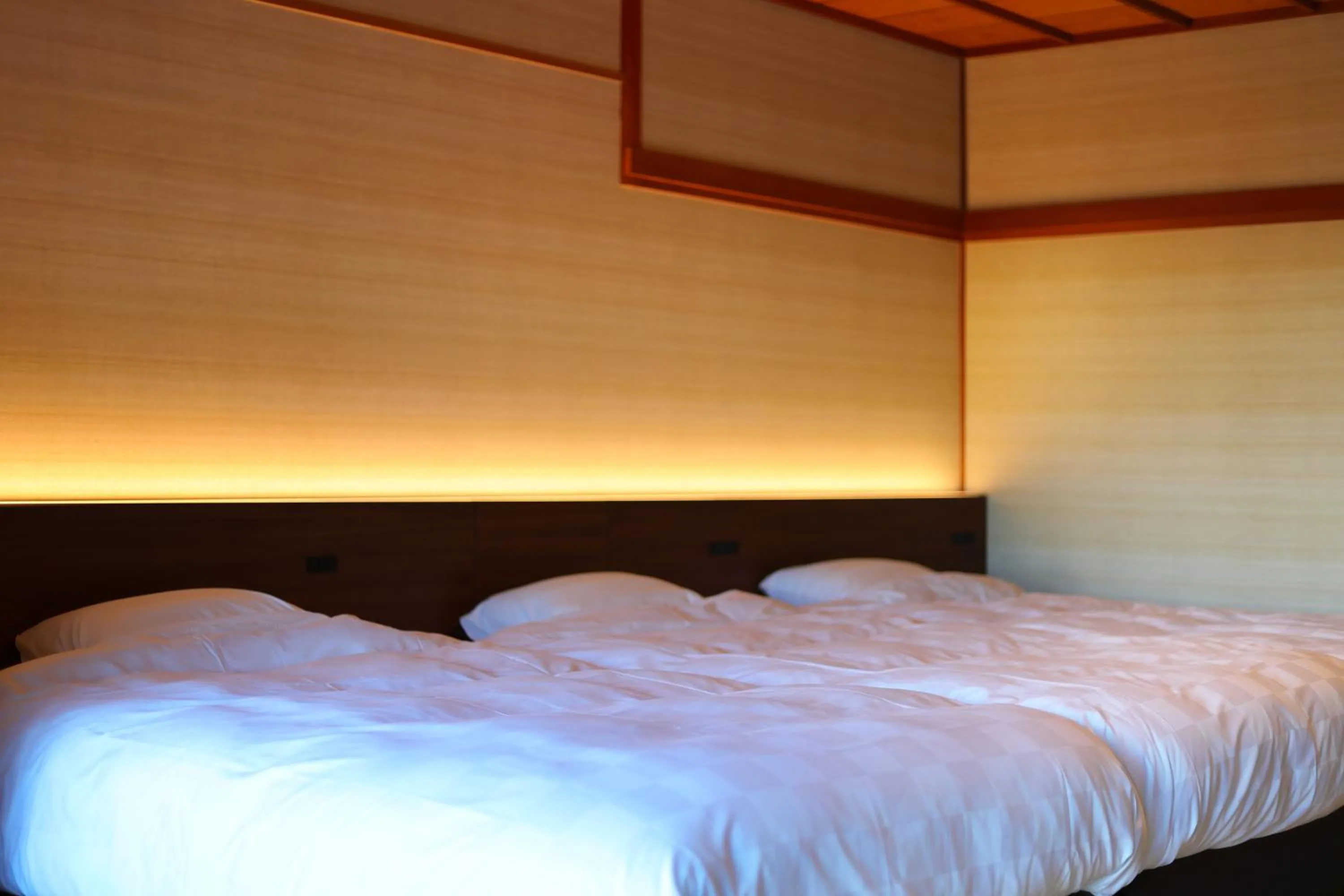Photo of the whole room, Bed in Manten no Tsujinoya