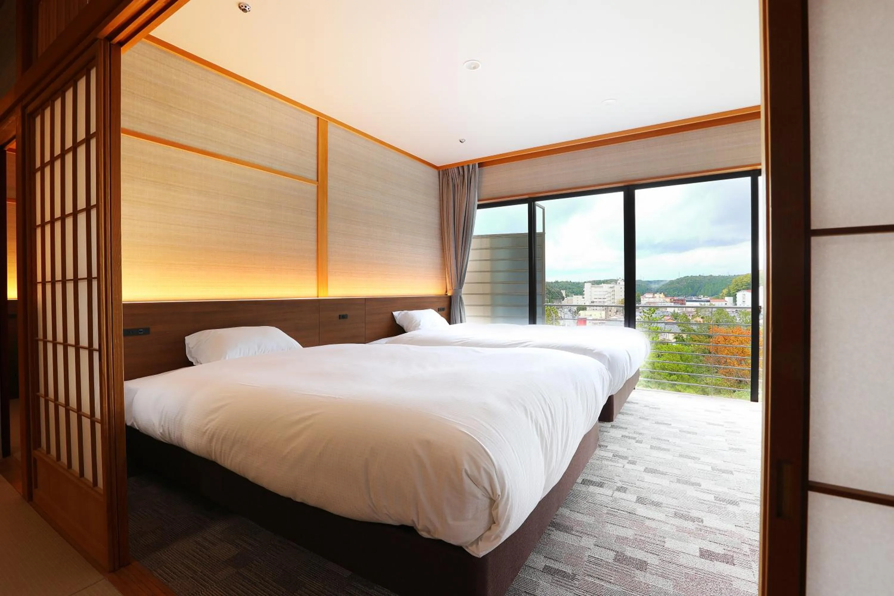 Bedroom, Bed in Manten no Tsujinoya