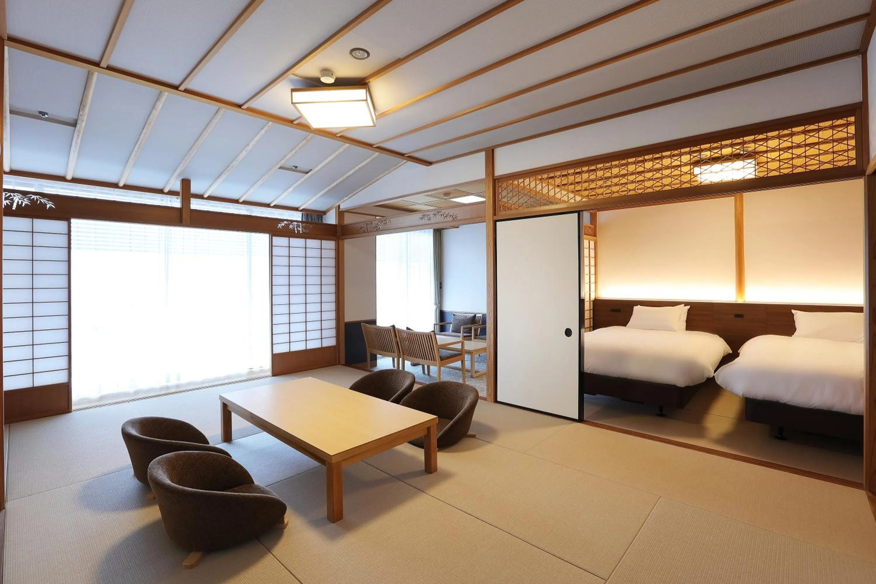 Photo of the whole room, Bed in Manten no Tsujinoya