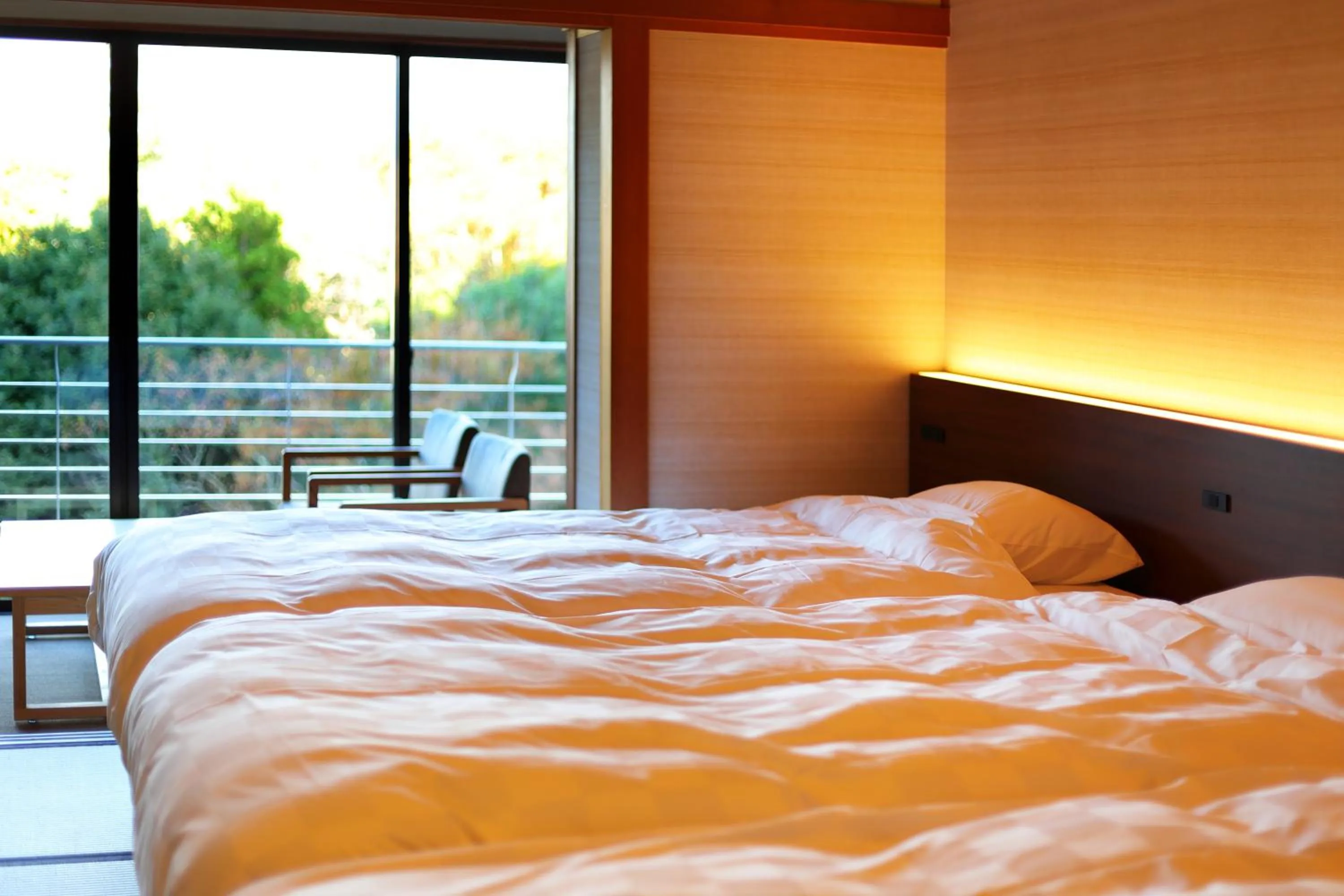 Photo of the whole room, Bed in Manten no Tsujinoya