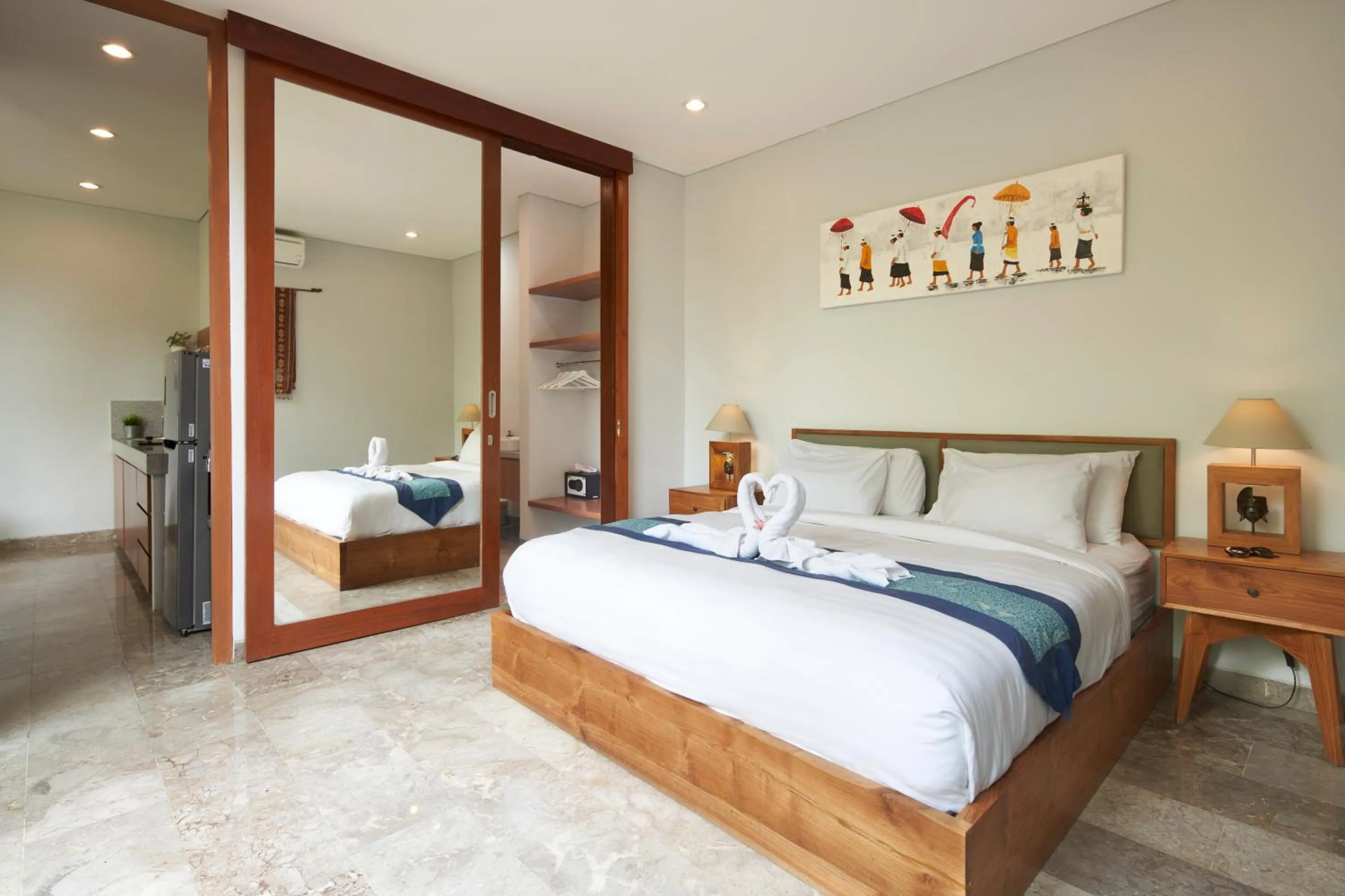 Bed in Prema Uja Villas