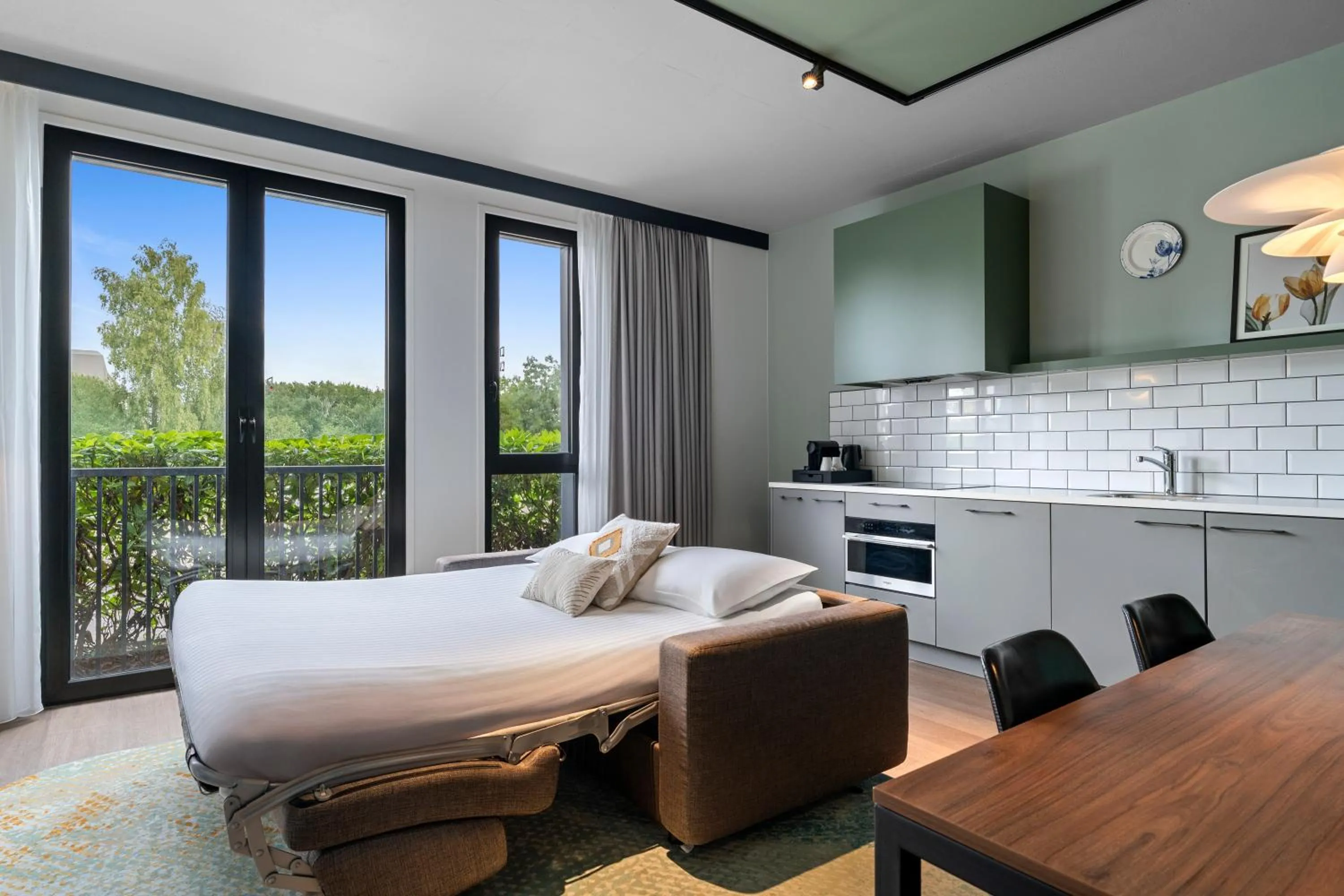 Bed in Corendon Apartments Amsterdam Schiphol Airport