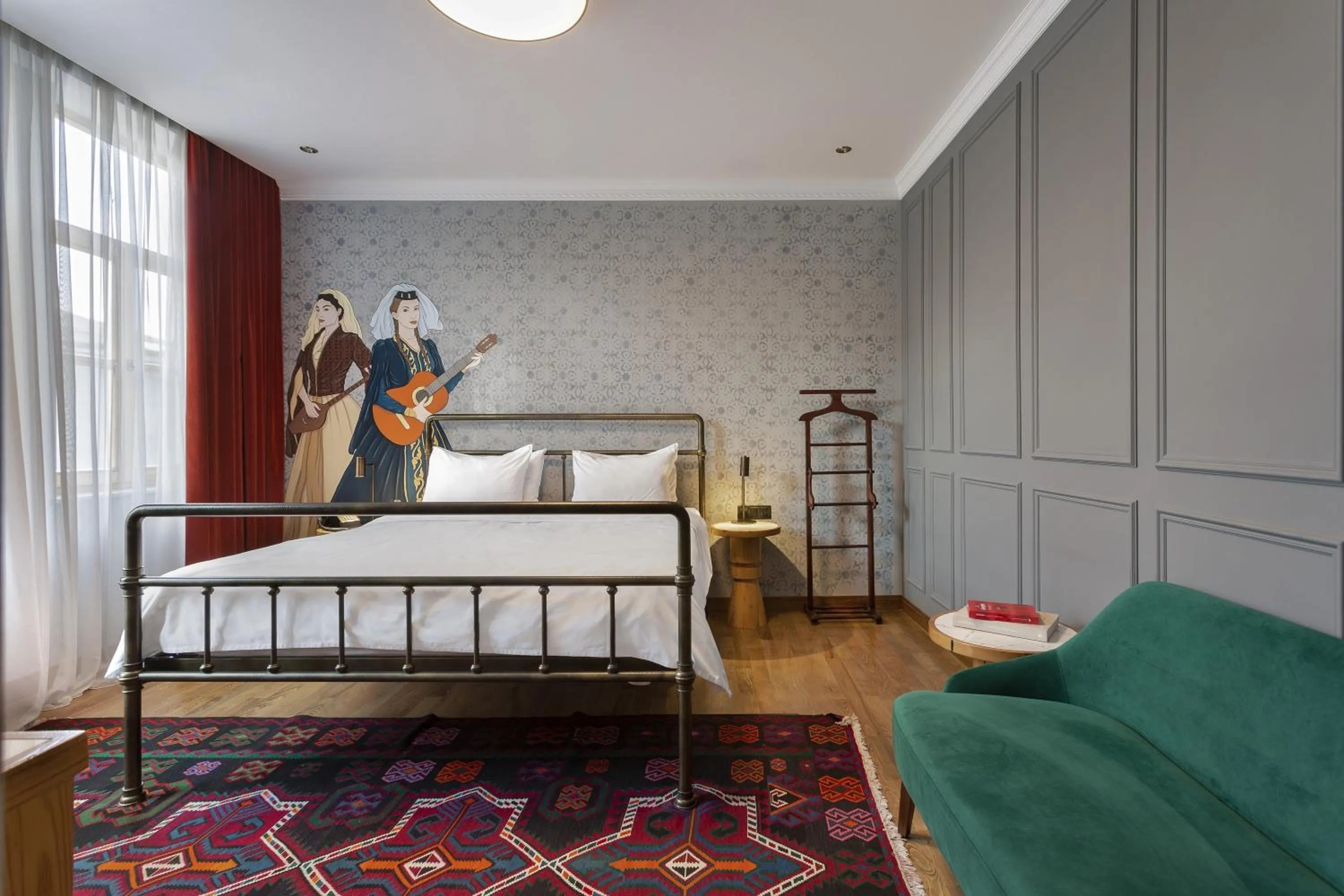 Bed in The Blue Fox Hotel