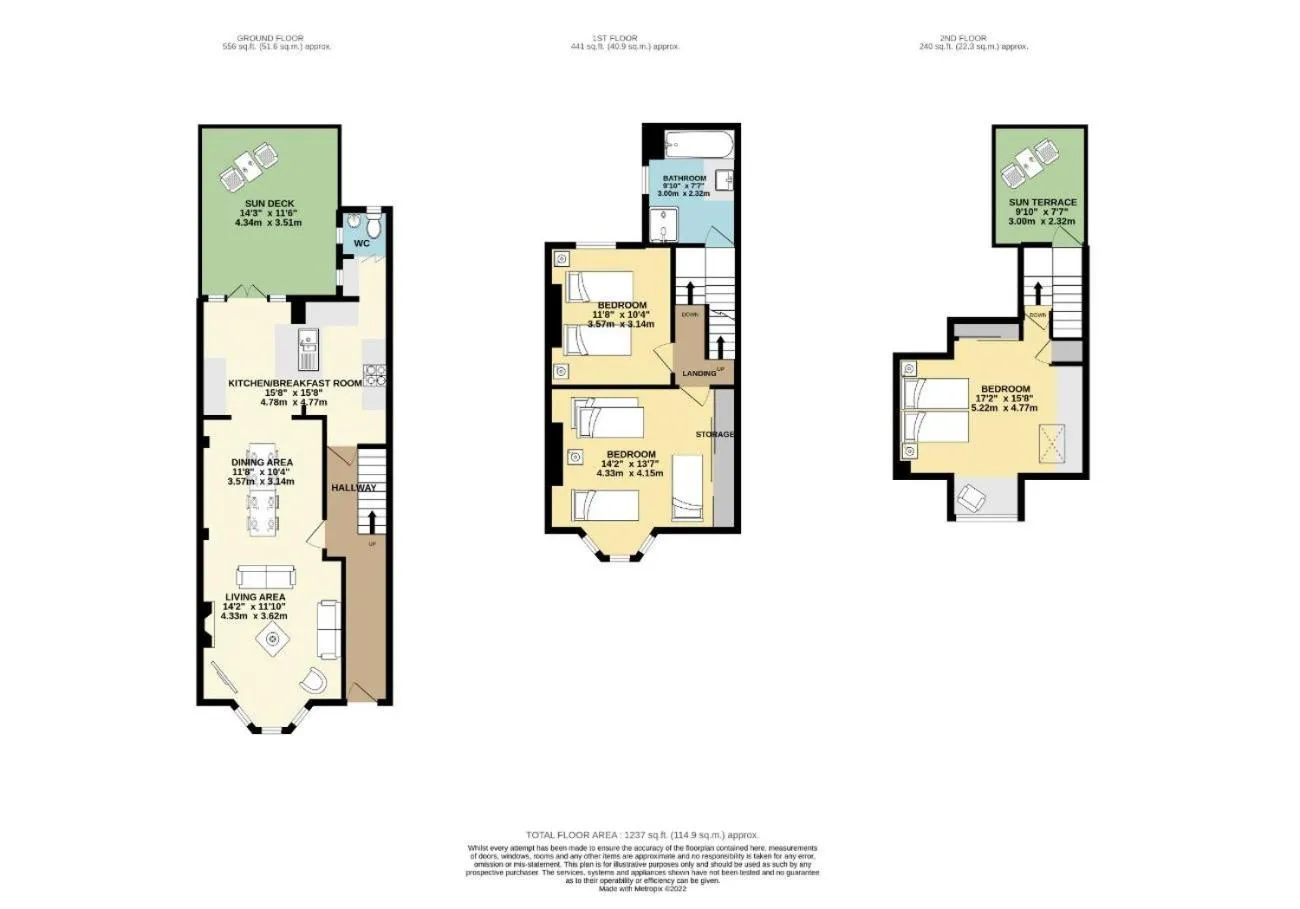 Floor plan in The Townhouse By My Getaways Free Parking