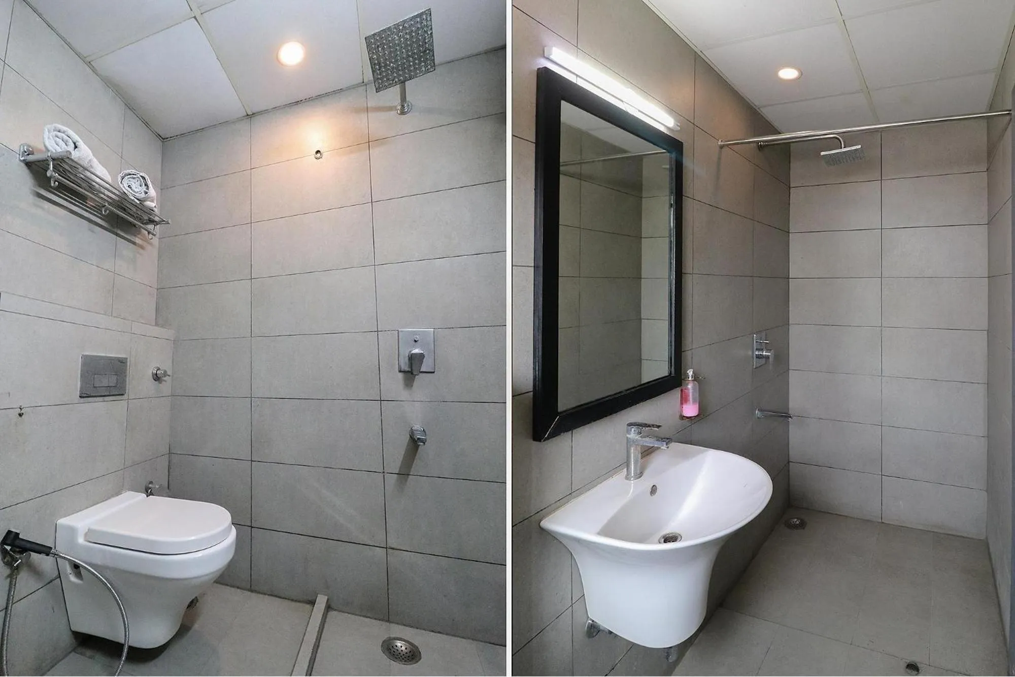Bathroom in FabHotel La Serene Punjabi Bagh
