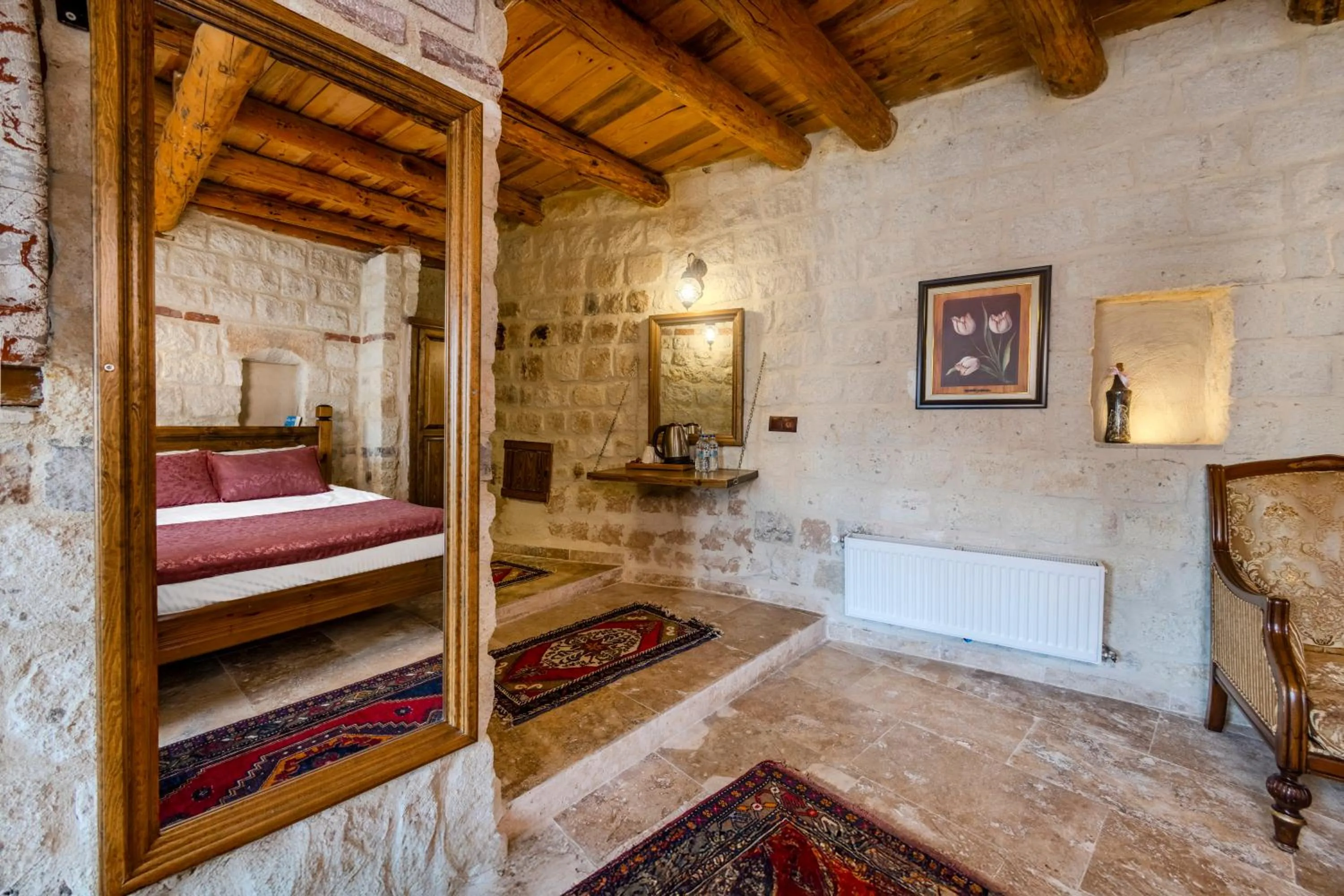 Bed in Zula Cave House