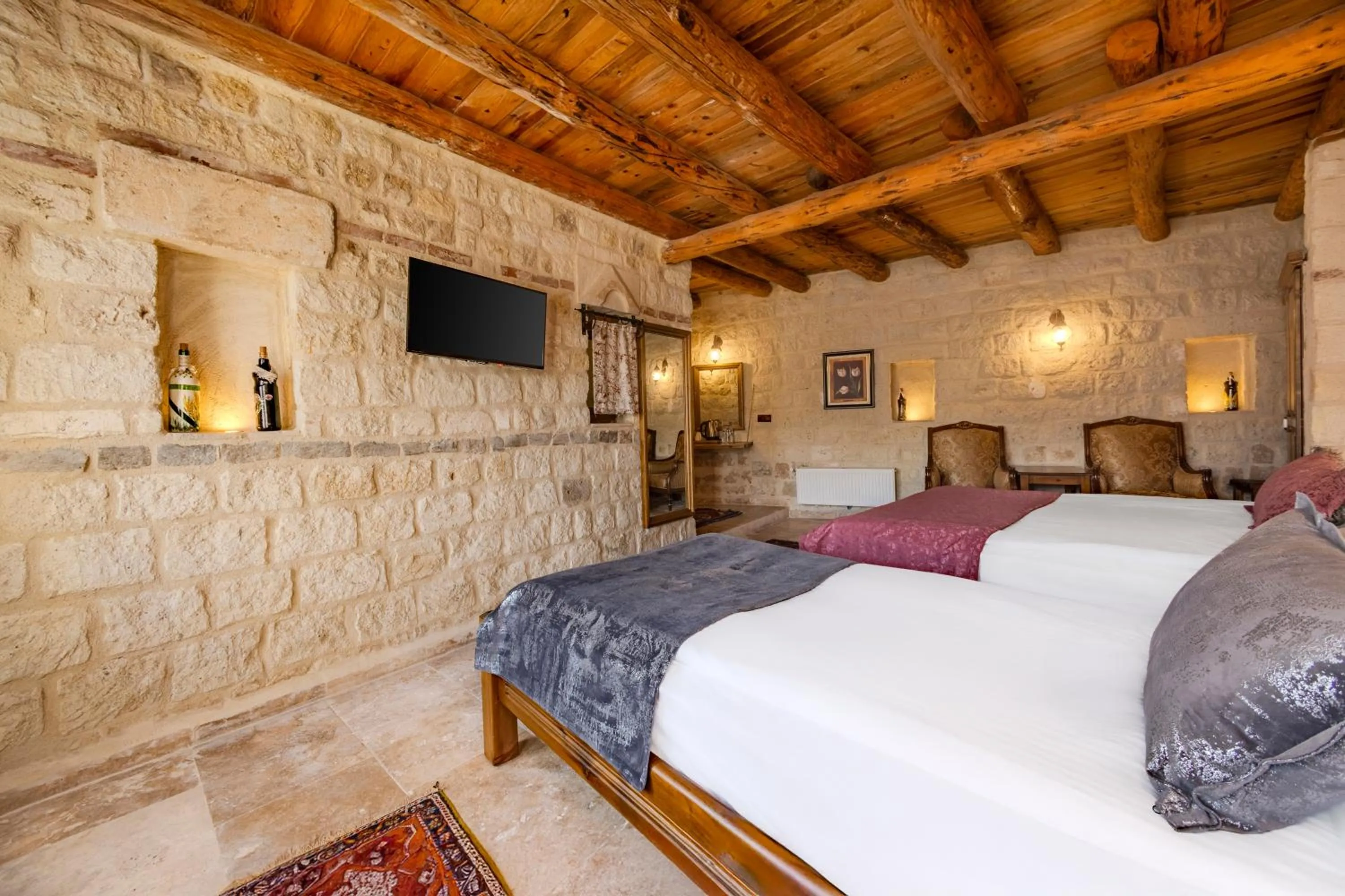 Bed in Zula Cave House