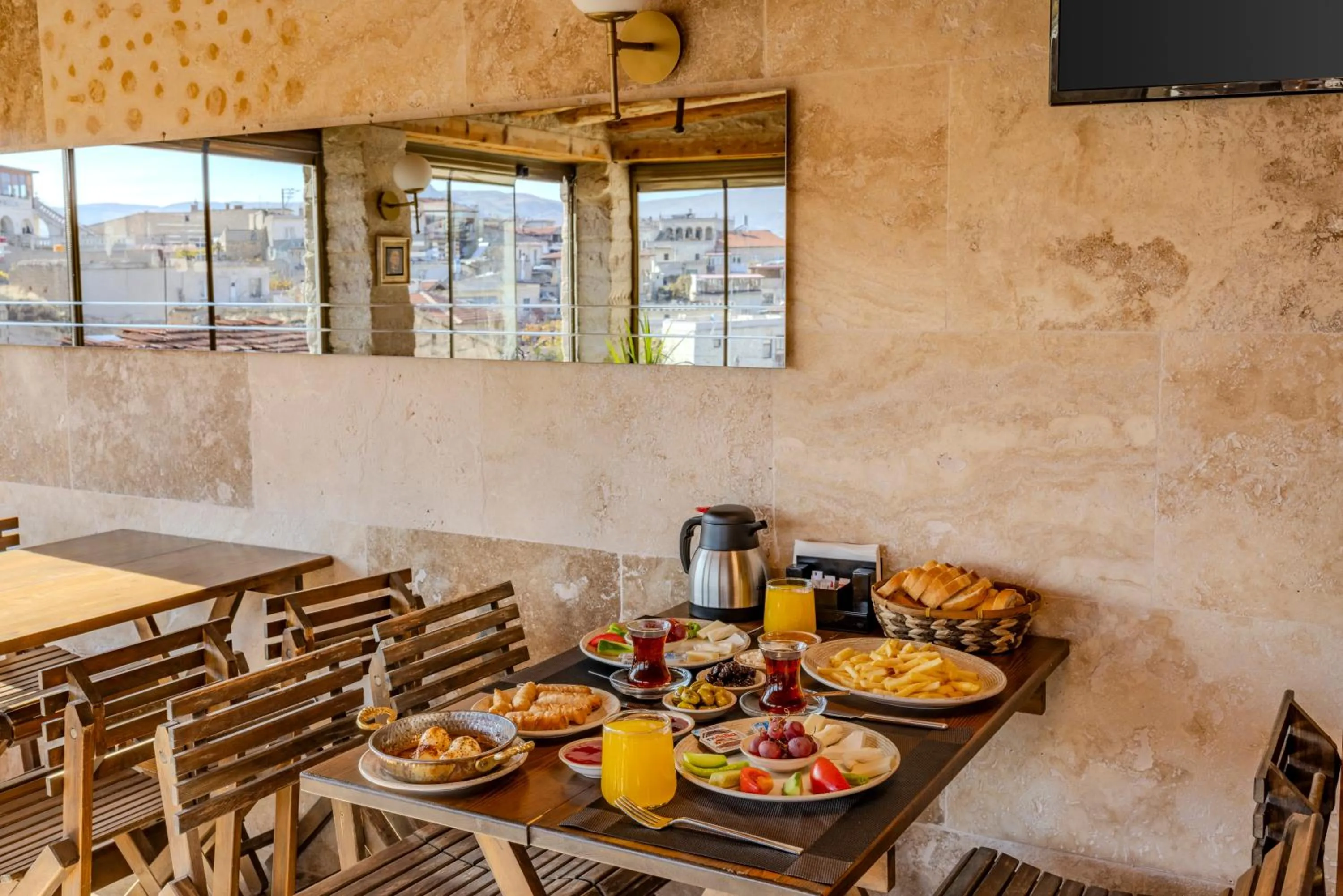 Continental breakfast in Zula Cave House